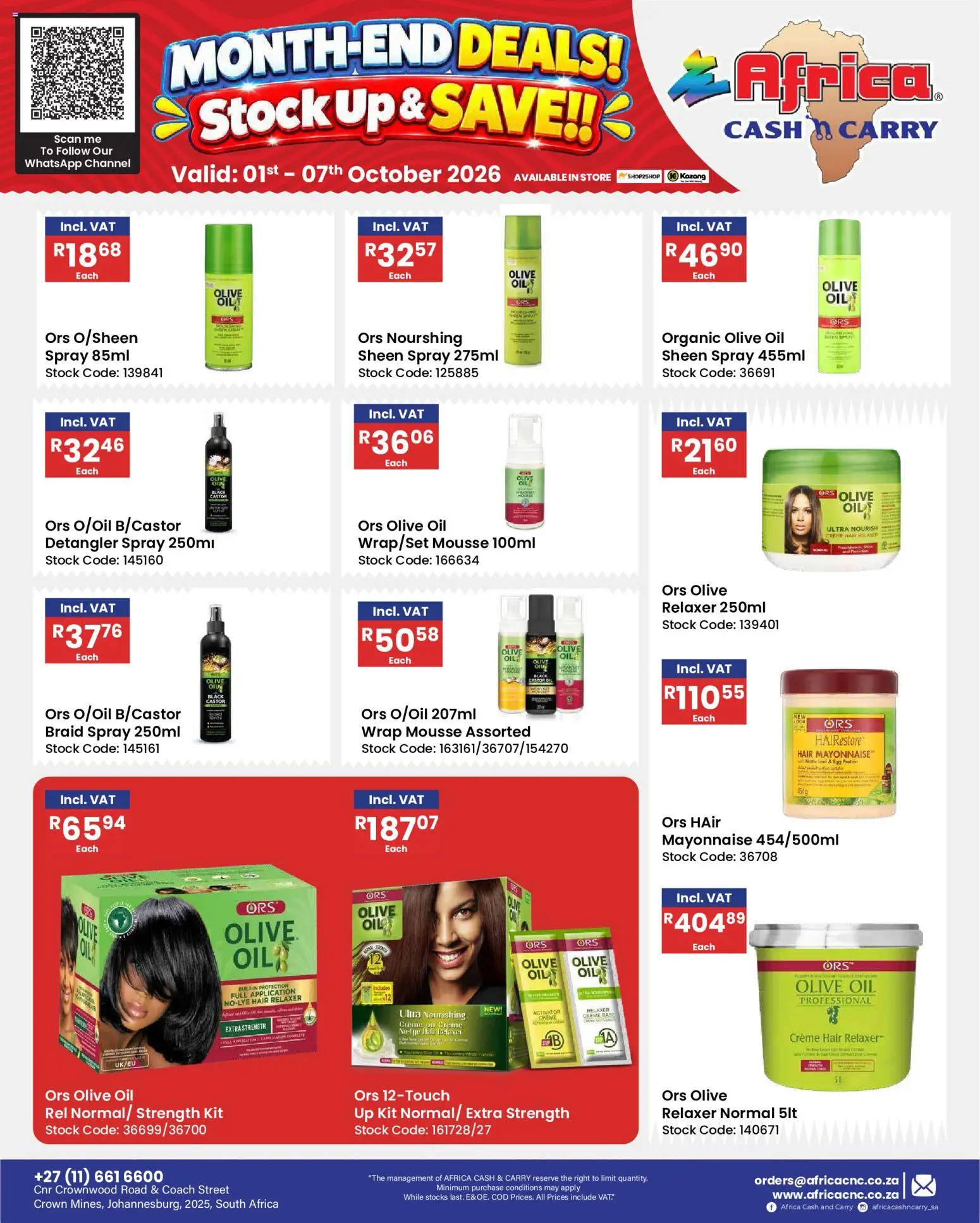 New Africa Cash & Carry catalogue – valid from 01/10/2026 | Page: 78 | Products: Mouse, Protein, Oil, Mayonnaise