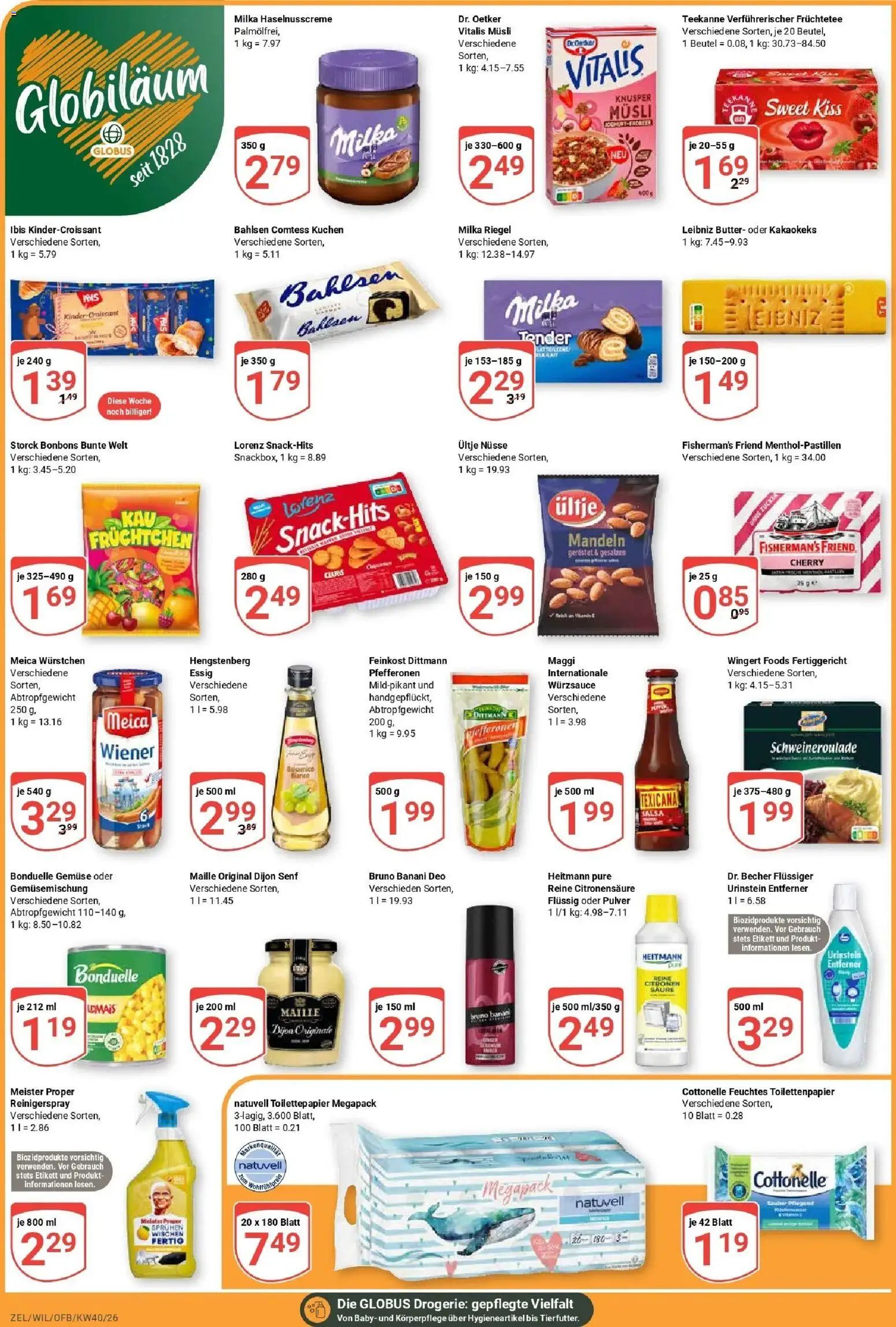 Globus Prospekt Wittlich (ab 28.09.2026) » Angebote online | Seite: 4 | Produkte: Musli, Mandeln, Toilettenpapier, Feuchtes Toilettenpapier