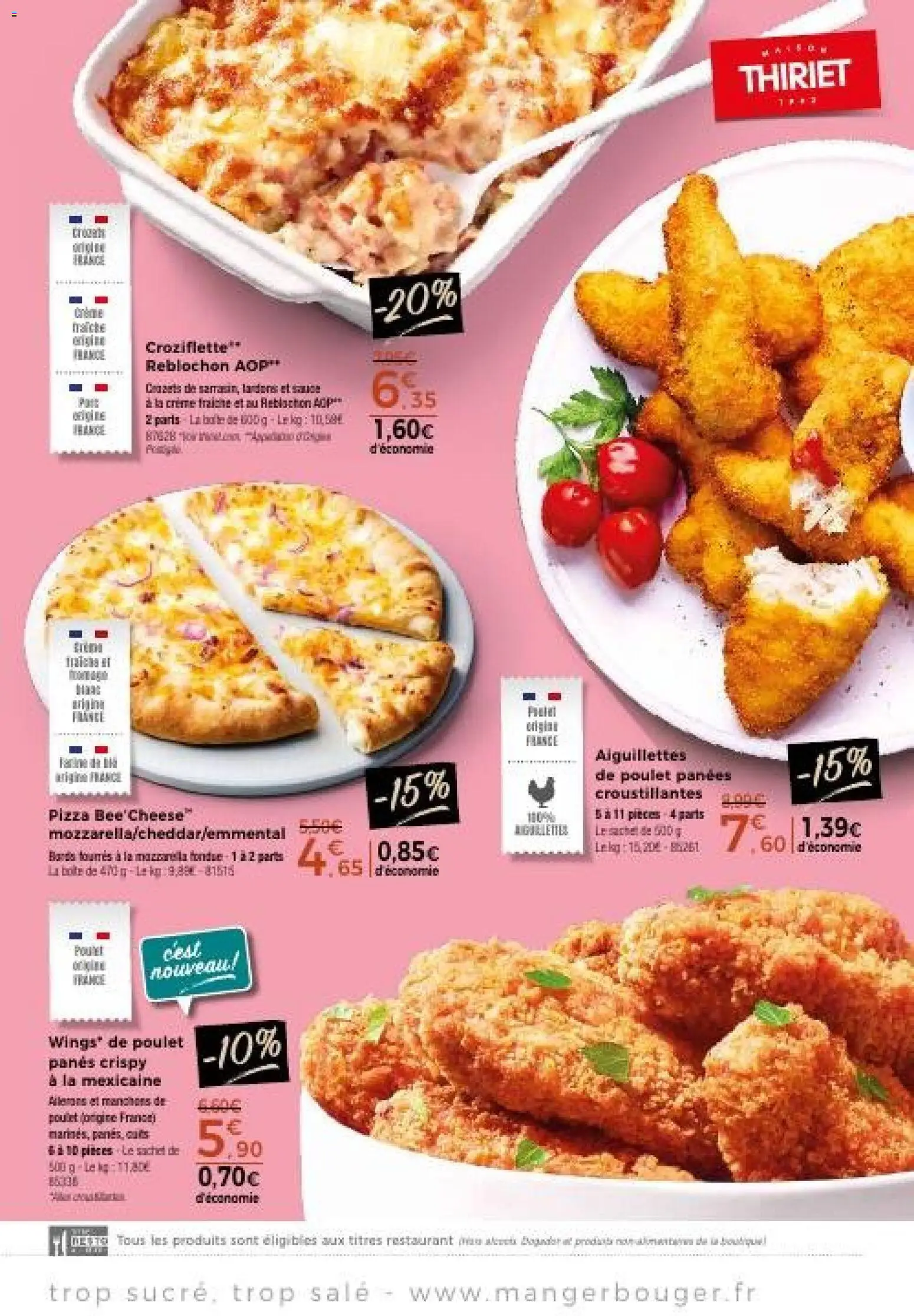 {H1} | Page: 7 | Produits: Reblochon, Poulet, Pizza, Crème fraiche