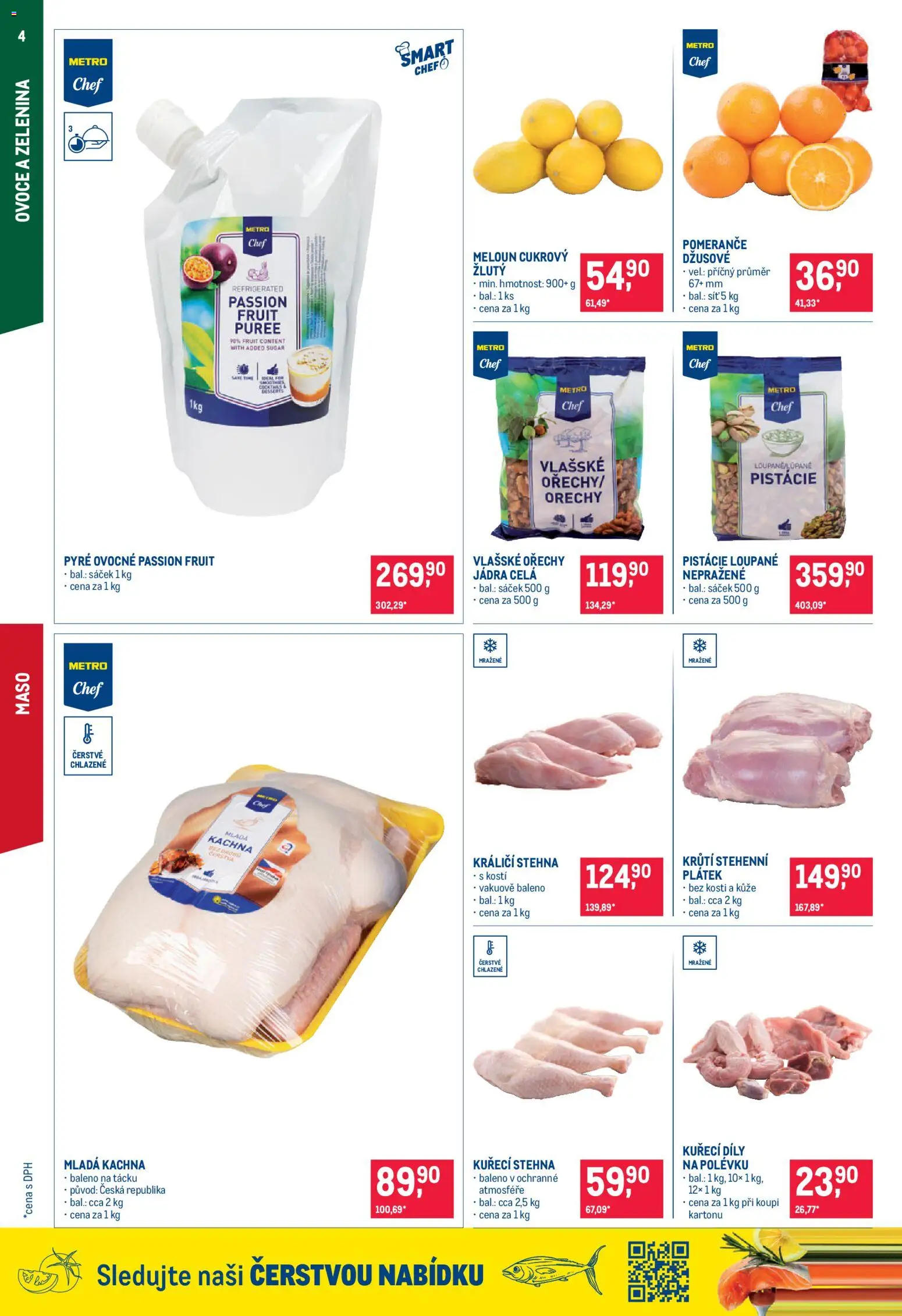 Makro leták - Gastronomie od 20.05.2026 | Strana: 4 | Produkty: Ovoce, Smoothie, Vlašské ořechy, Kuřecí stehna