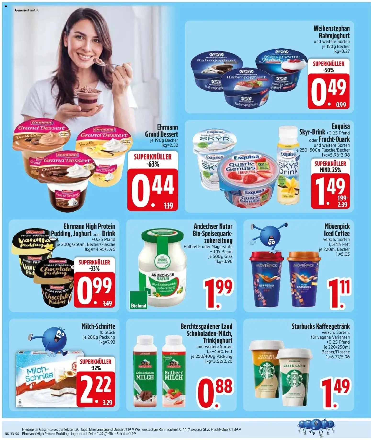 Edeka Prospekt Burgau (ab 10.08.2026) » Angebote Online | Seite: 6 | Produkte: Joghurt, Ehrmann grand dessert, Exquisa, Trinkjoghurt