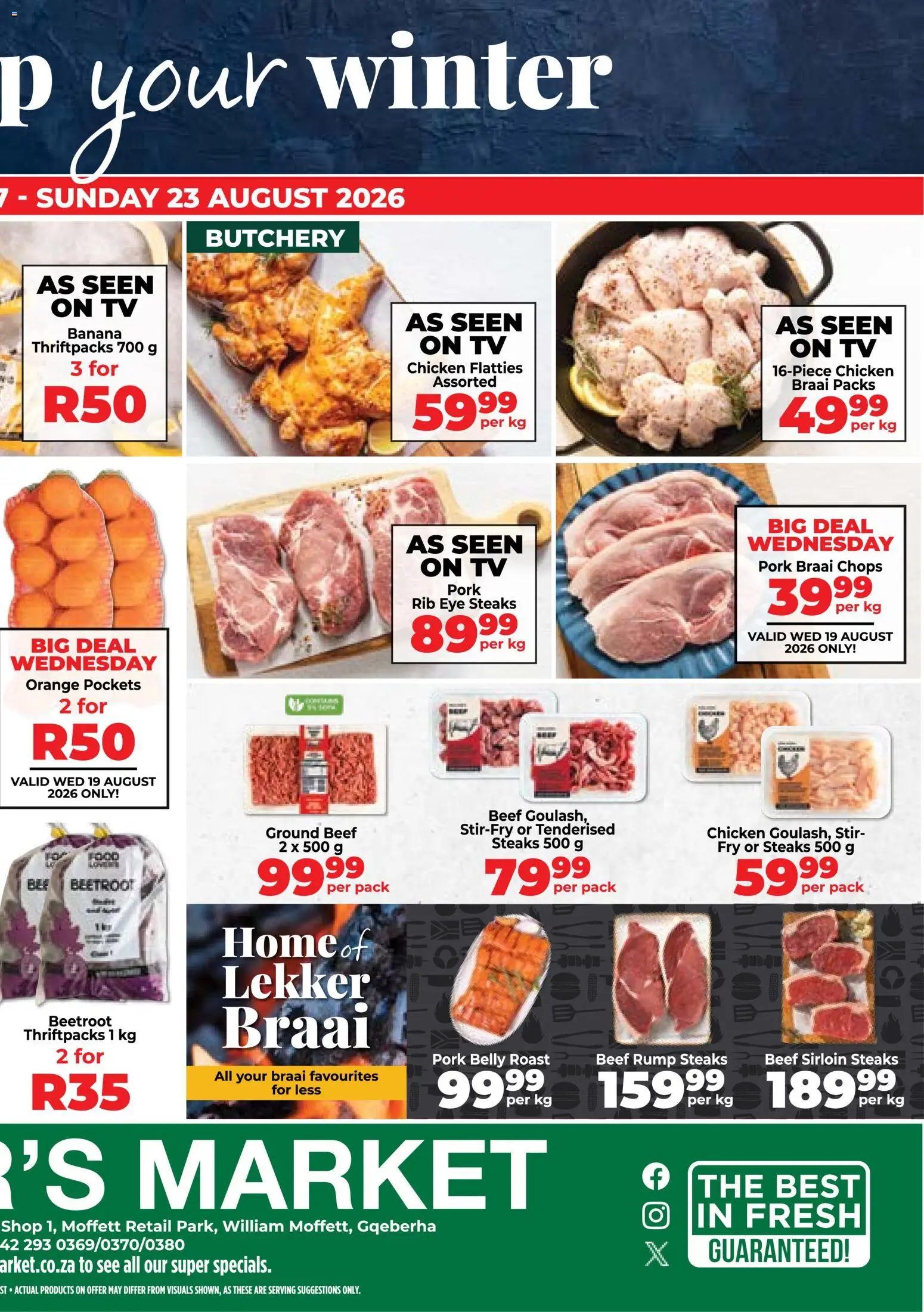 New Food Lover's Market catalogue – valid from 17/08/2026 | Page: 2 | Products: TV, Chicken, Pork, Beef