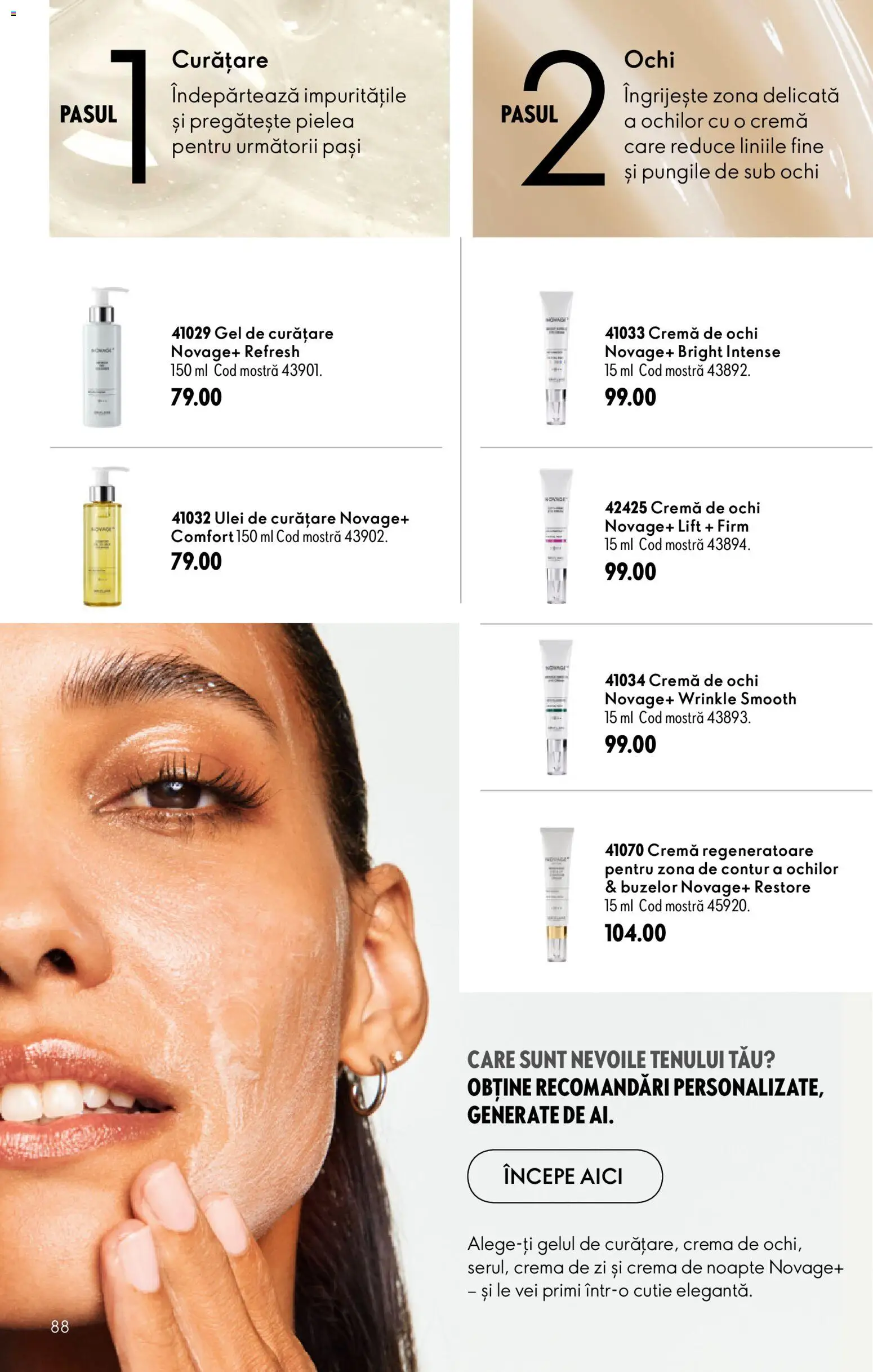 Noul catalog Oriflame – valabil de la 29.07.2026 | Pagină: 88 | Produse: Cremă de zi, Cremă de noapte, Ulei, Intense