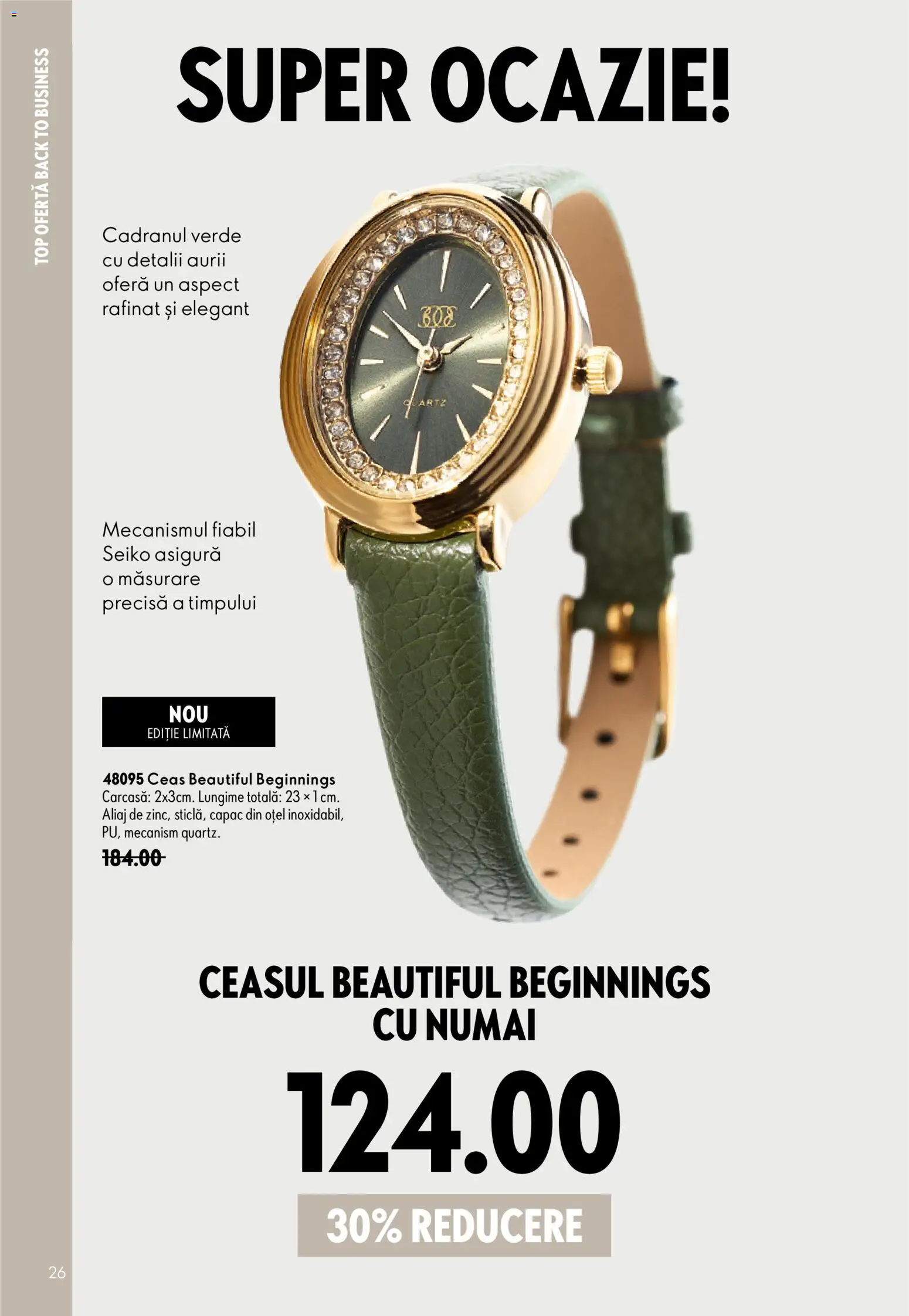 Noul catalog Oriflame – valabil de la 19.08.2026 | Pagină: 26 | Produse: Ceas, Carcasă, Top