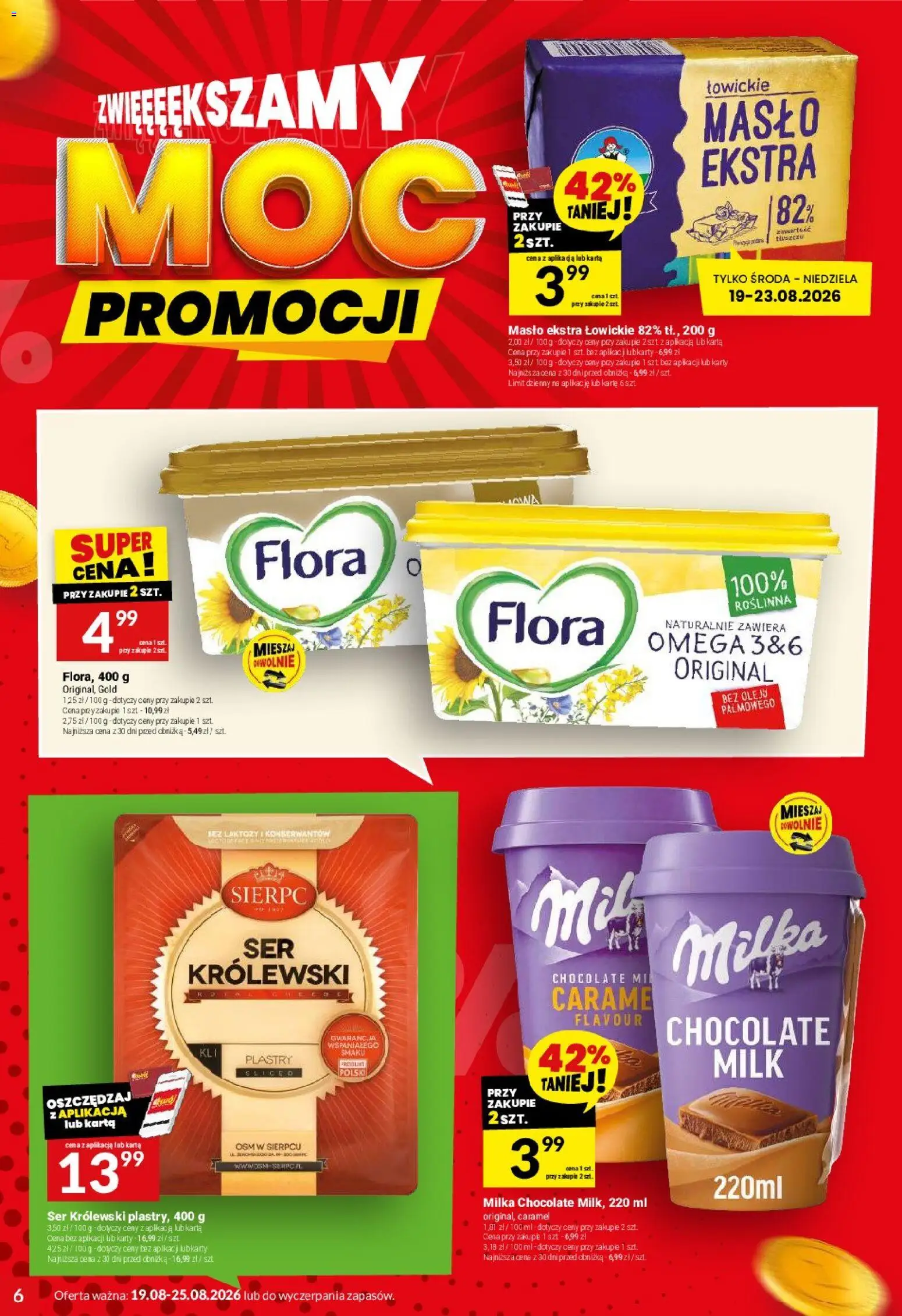 Twój Market gazetka od 19.08.2026 | Strona: 6 | Produkty: Bez laktozy, Omega, Masło, Ser
