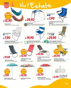 Anteprima del volantino Galassia volantino Estate valido a partire dal 28.05.2026 | Pagina: 17 | Prodotti: Braccioli, Ombrello, Alluminio, Sedia