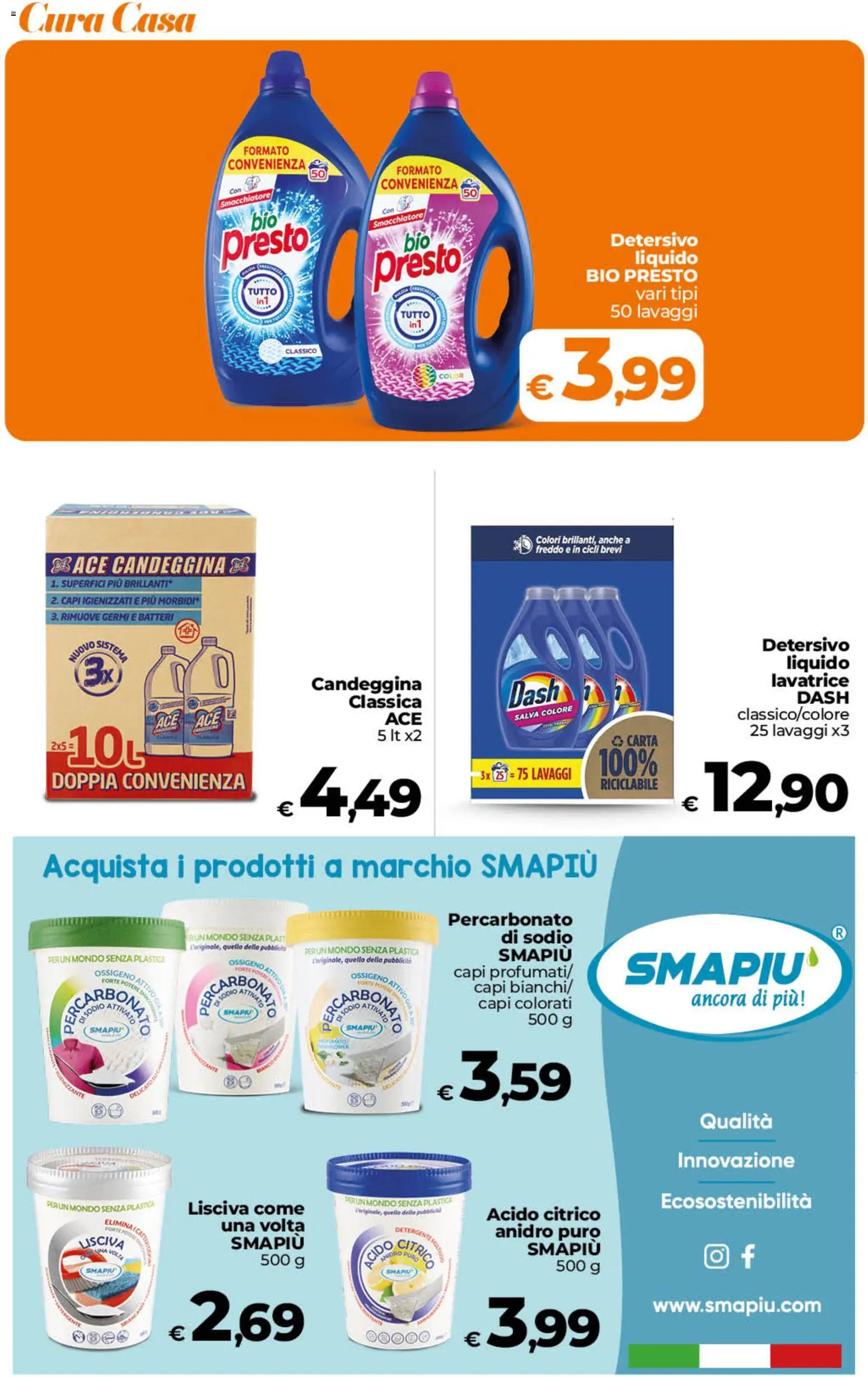 Volantino Ipercoop del 22/09/2026 | Pagina: 46 | Prodotti: Smacchiatore, Candeggina, Lavatrice