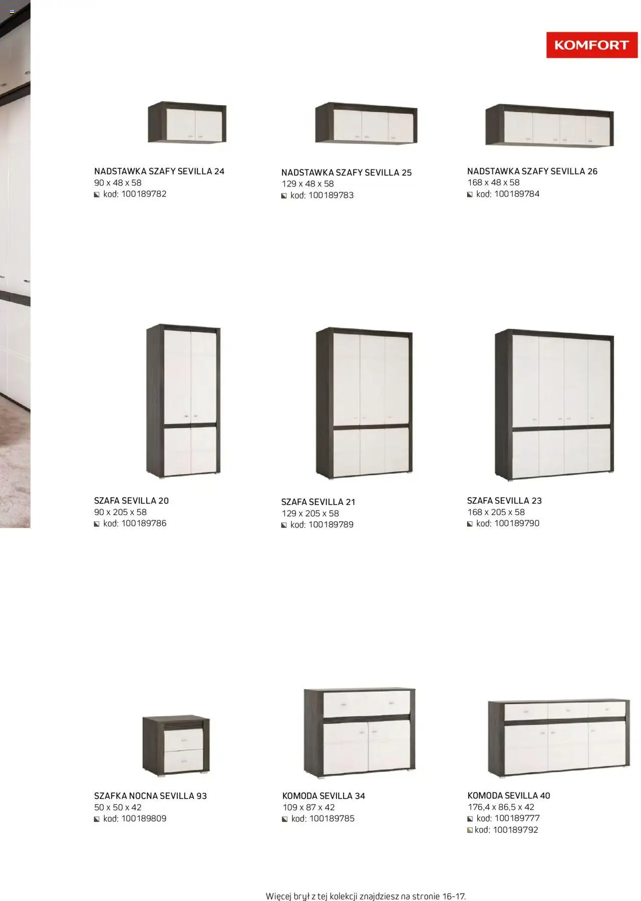 Komfort Gazetka - Katalog Meble od 01.09.2024 | Strona: 49 | Produkty: Szafa, Komoda, Szafka nocna