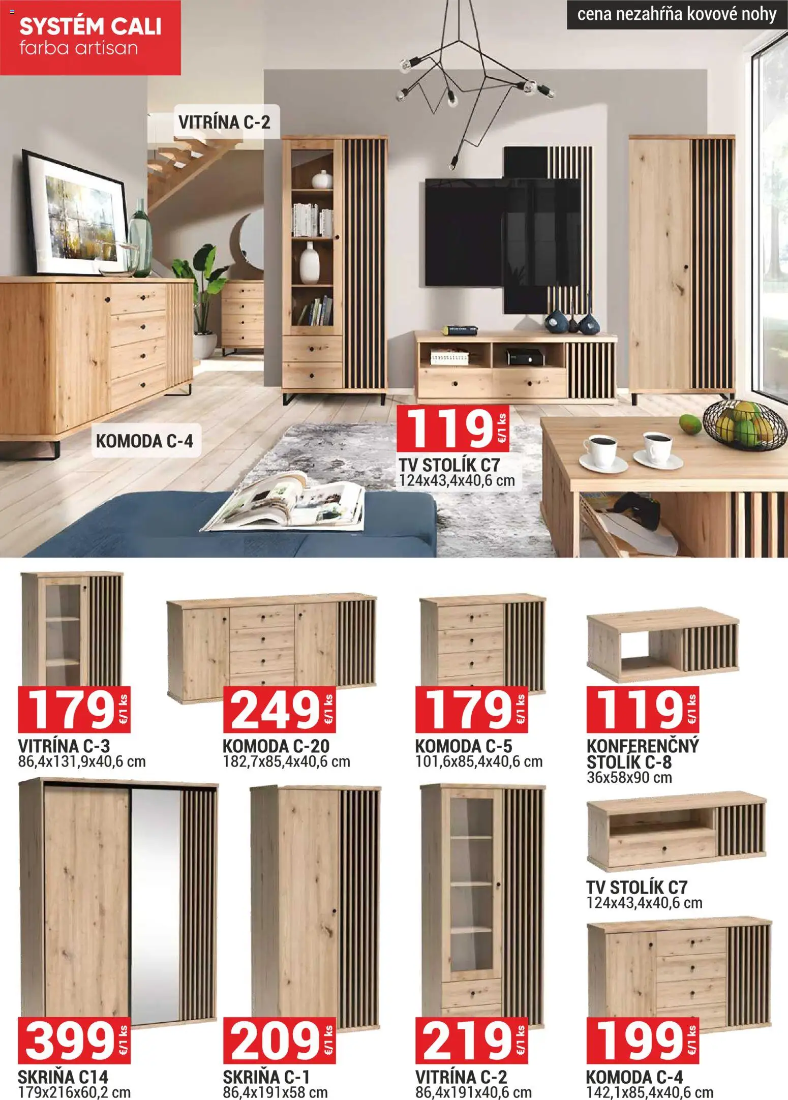 Nové Merkury Market akcie – leták je platný od 01.09.2026 | Strana: 18 | Produkty: Tv, Tv stolik, Skriňa, Komoda