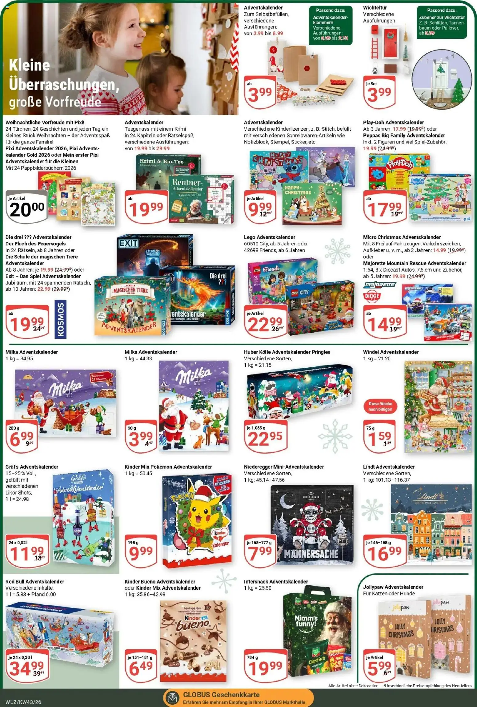 Globus Prospekt Weischlitz (ab 19.10.2026) » Angebote online | Seite: 23 | Produkte: Red bull, Kinder bueno, Pringles, Lindt