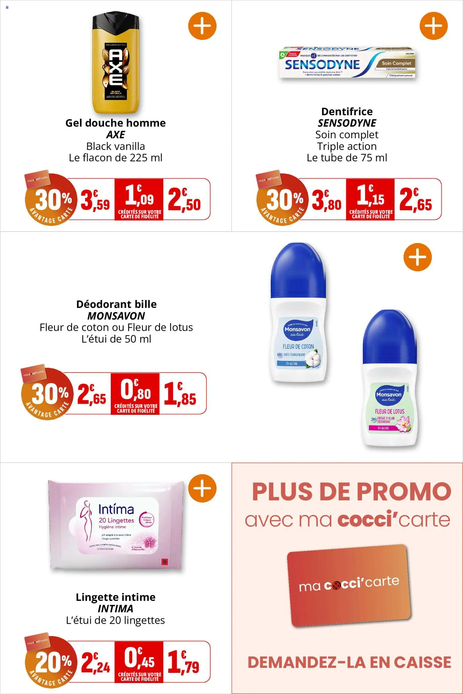 {H1} | Page: 40 | Produits: Monsavon, Alcool, Gel douche, Hygiène