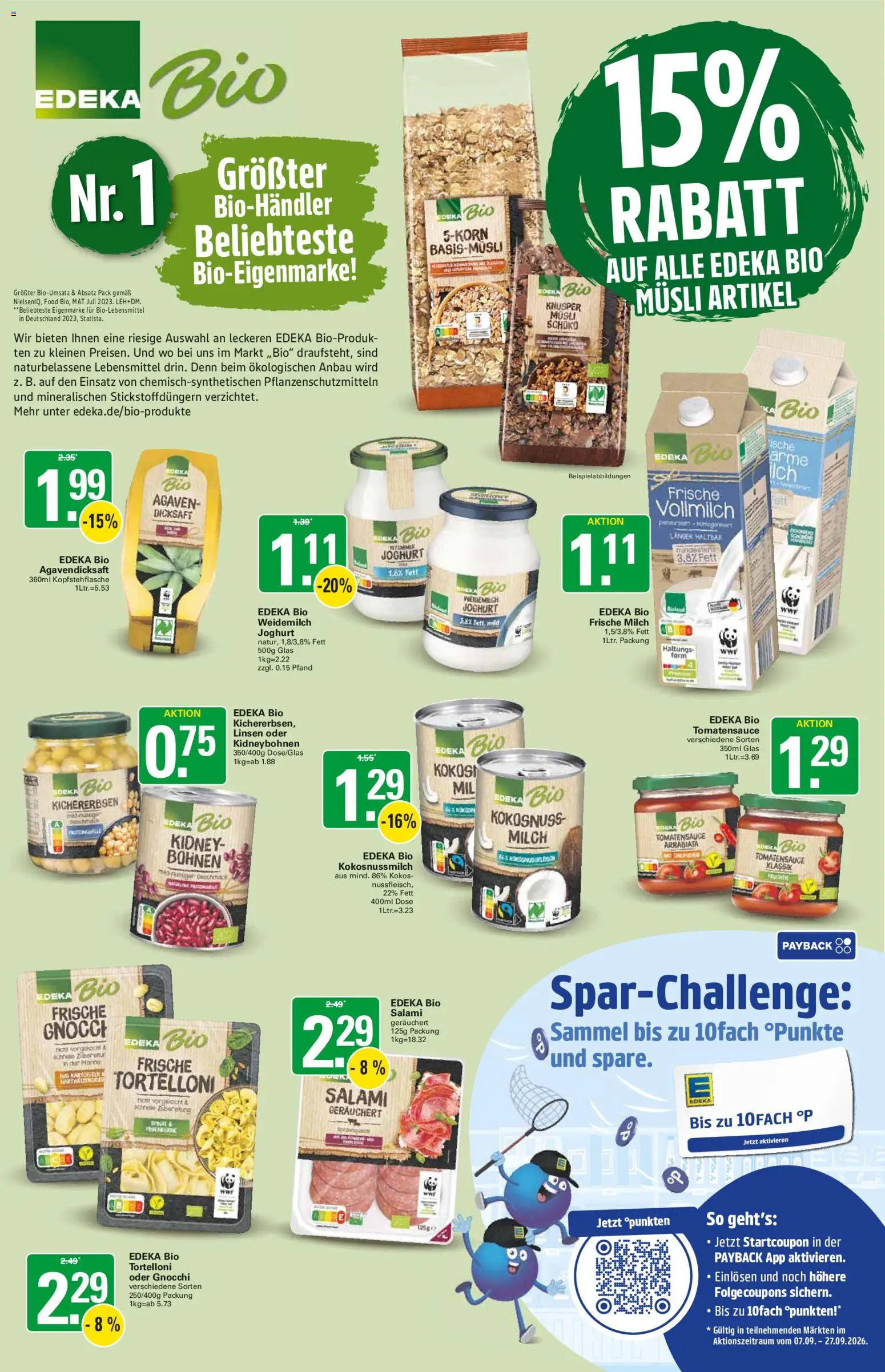 WEZ Prospekt – gültig ab 07.09.2026 | Seite: 13 | Produkte: Gnocchi, Milch, Joghurt, Salami