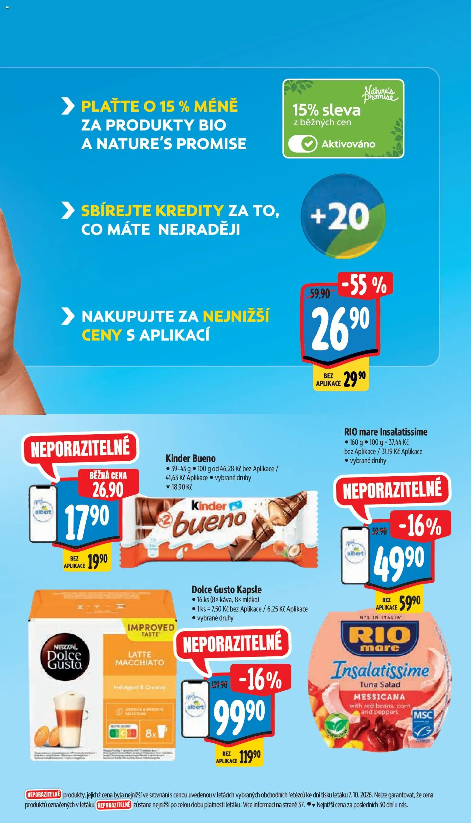 Albert leták - Hypermarket - Znojmo od 14.10.2026 | Strana: 13 | Produkty: Mléko, Kapsle Dolce Gusto, Dolce gusto kapsle, Kinder Bueno