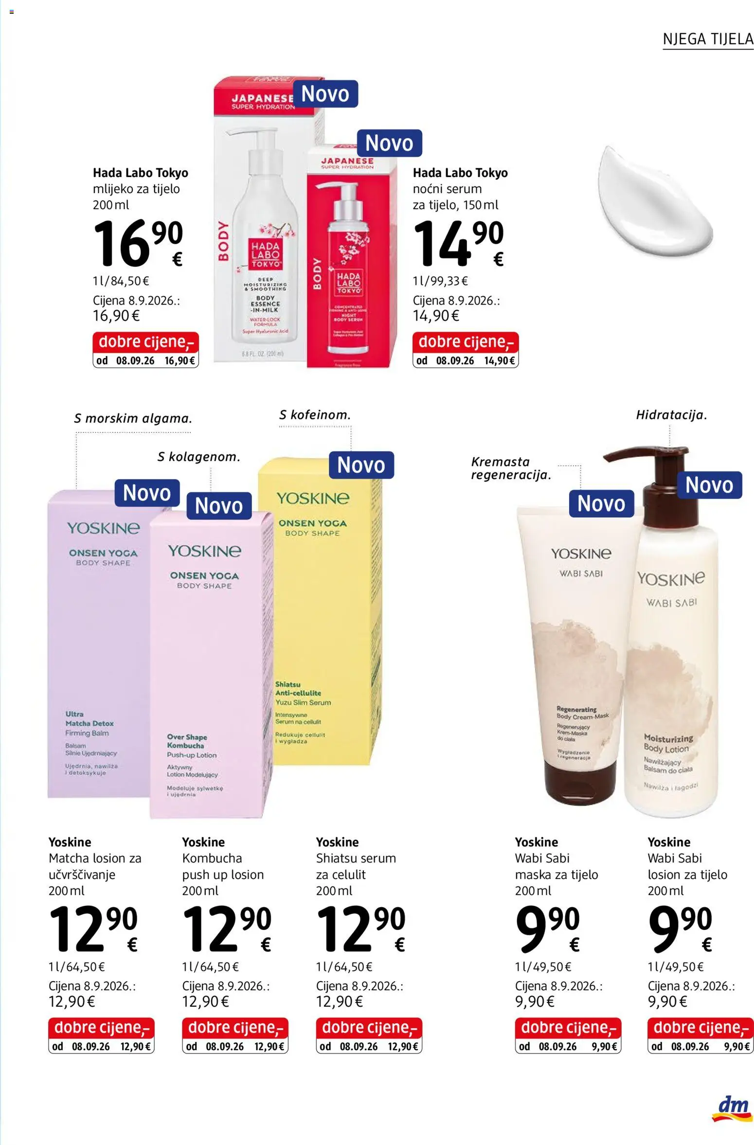 DM katalog | vrijedi od 01.10.2026 | Stranica: 23 | Proizvodi: Matcha, Mlijeko, Mlijeko za tijelo, Losion za tijelo