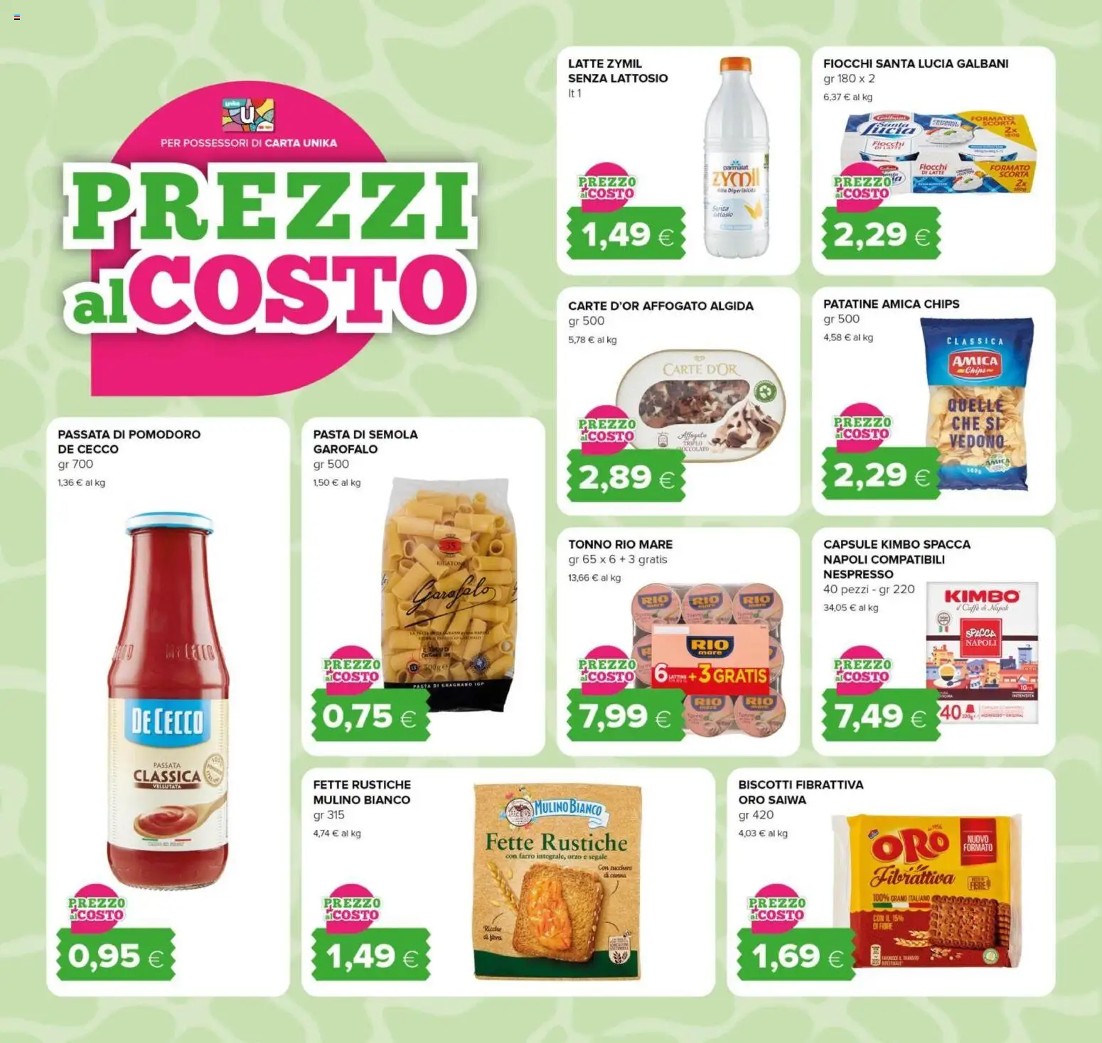 Volantino Oasi del 29/07/2026 | Pagina: 2 | Prodotti: Biscotti, Pasta, Passata di pomodoro, Farro