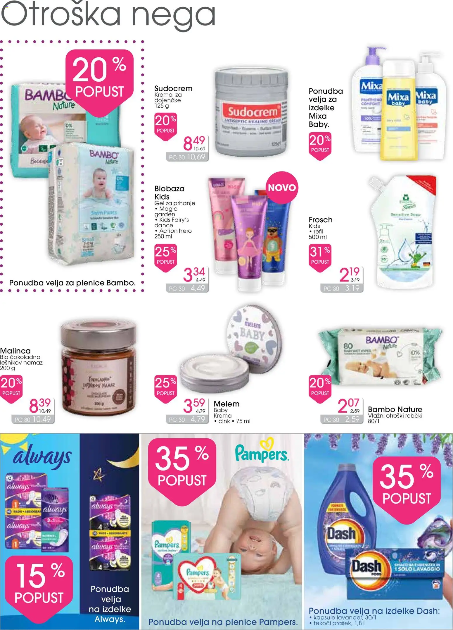 Novi Tuš drogerija katalog ponudbe – veljaven od 15.04.2026 | Stran: 10 | Izdelki: Robčki, Namaz, Krema, Detergent