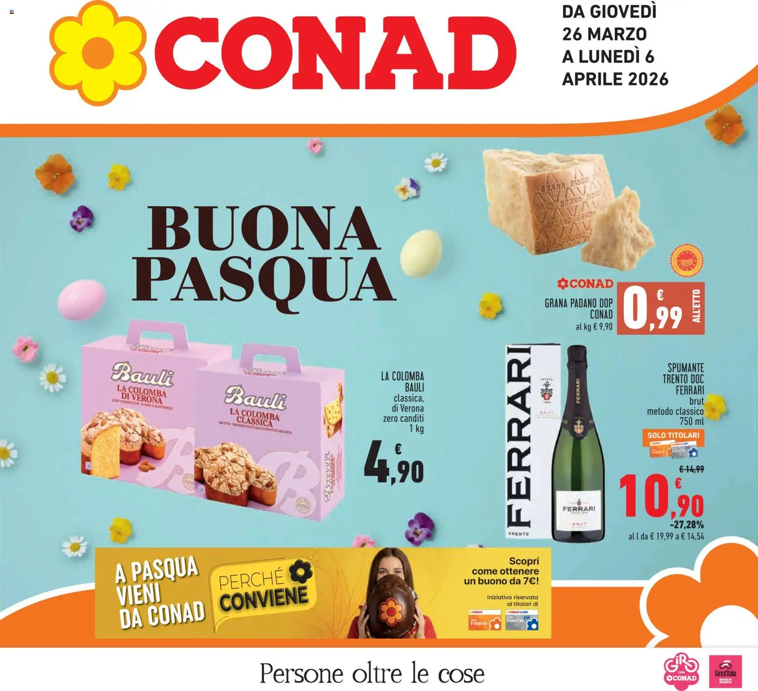 Volantino Conad del 26.03.2026 | Pagina: 1 | Prodotti: Spumante, Grana Padano