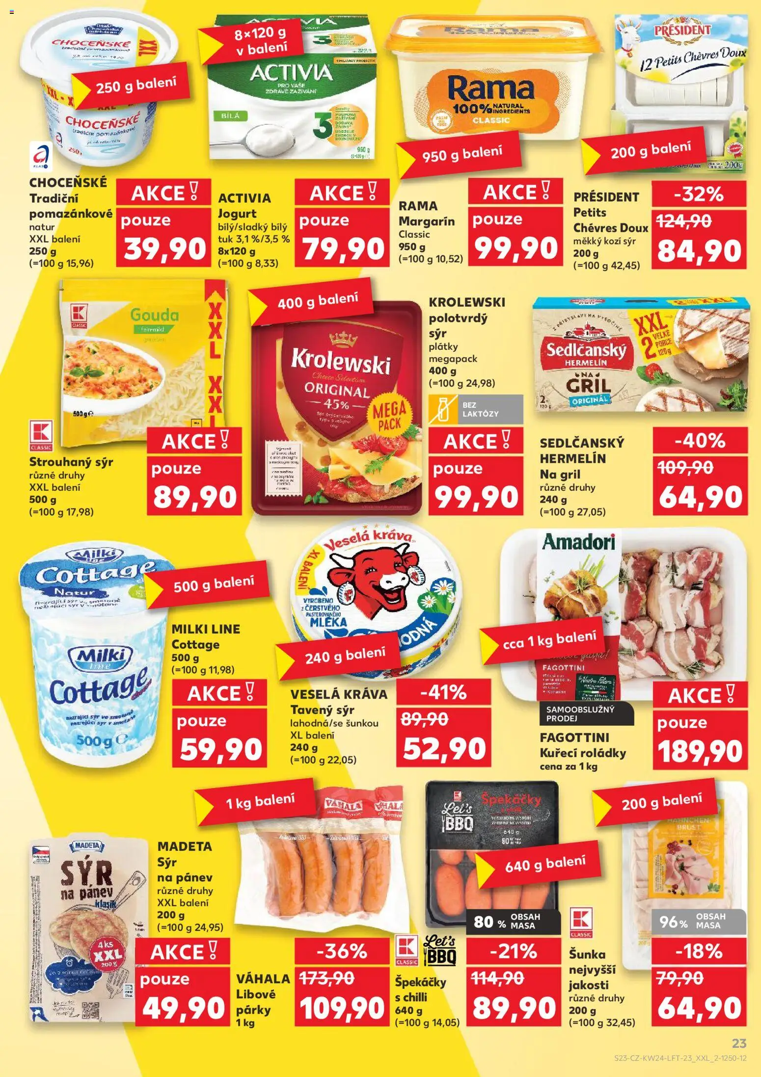 Kaufland leták - Chomutov od 10.06.2026 | Strana: 23 | Produkty: Jogurt, Hermelín, Gril, Cottage