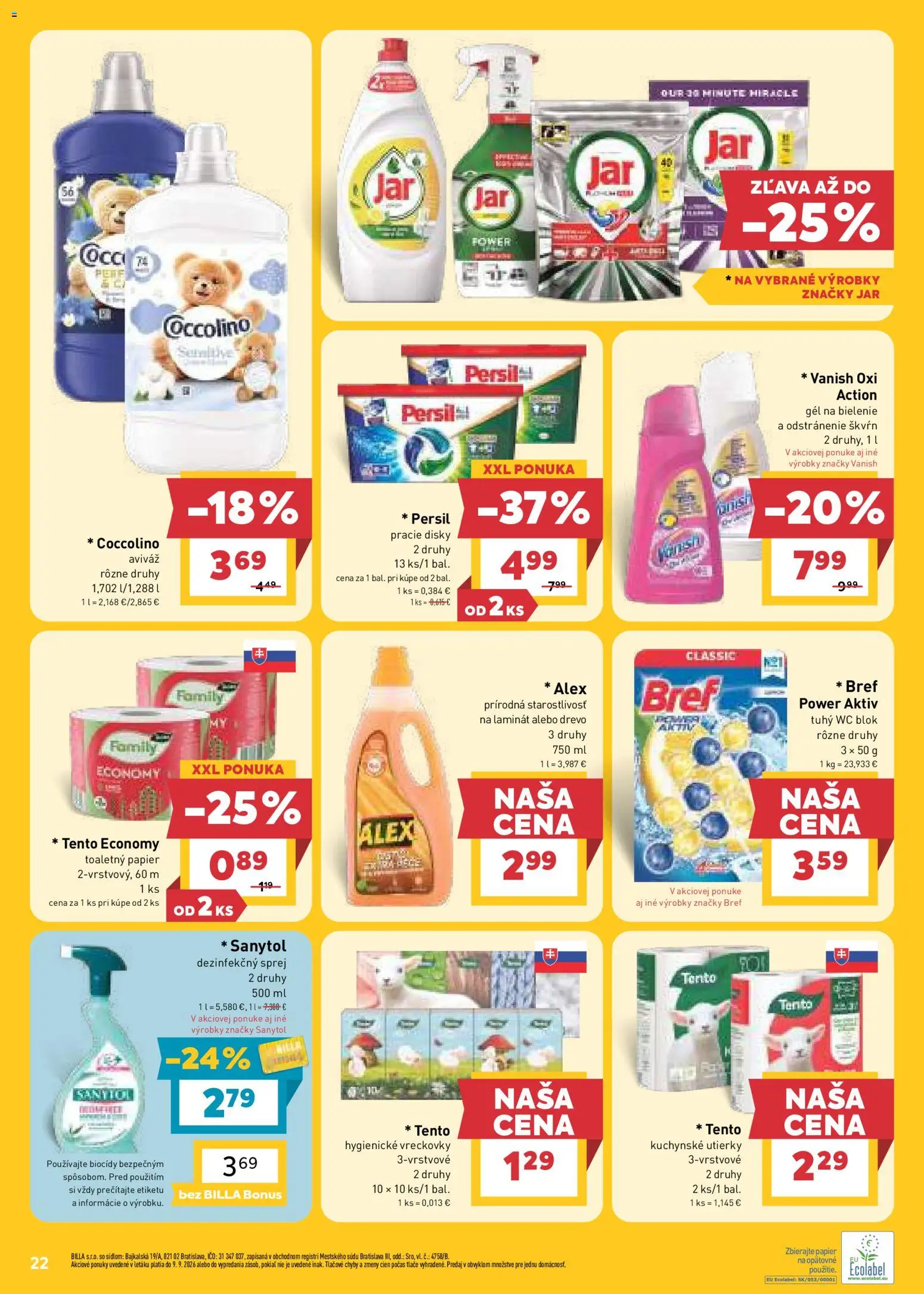 Nové Billa akcie – leták je platný od 09.09.2026 | Strana: 26 | Produkty: Protein, Mliečne produkty, Actimel, Kefír