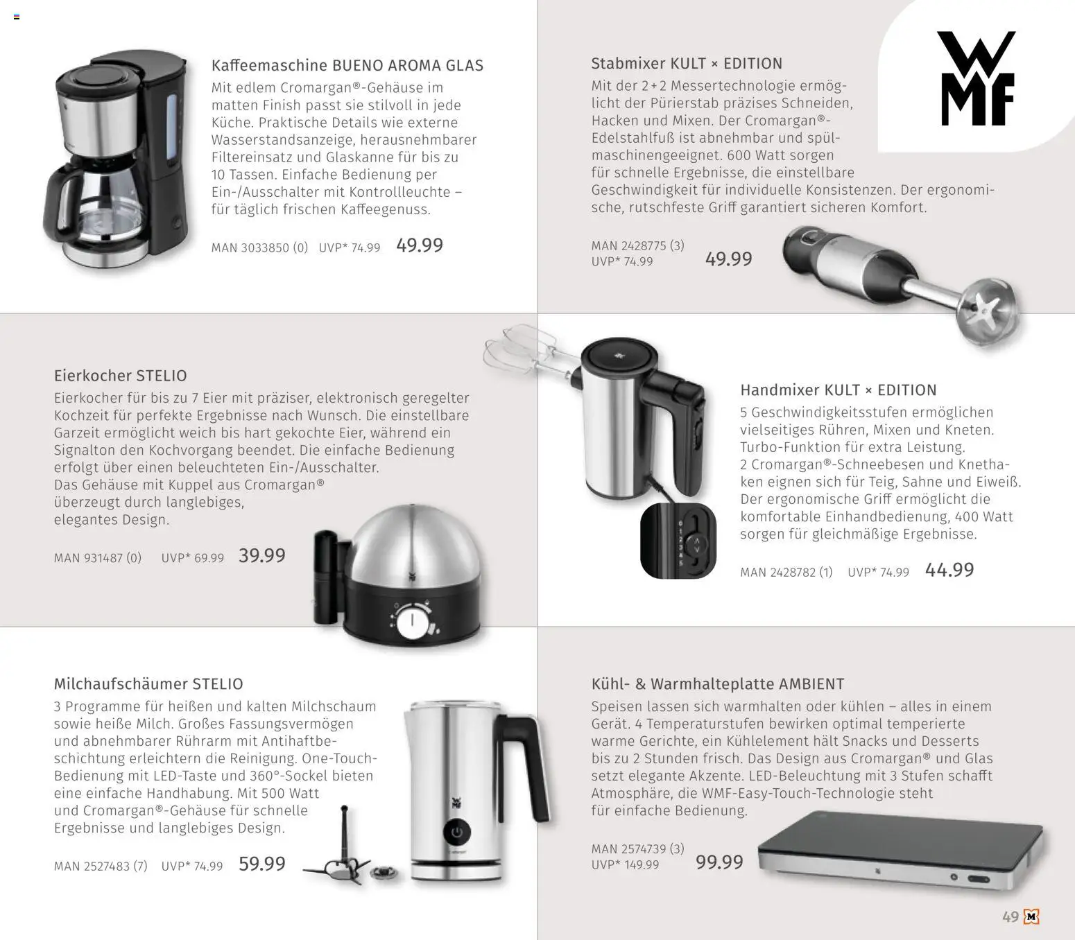 Müller Haushaltskatalog – gültig ab 01.10.2026 | Seite: 49 | Produkte: Kaffeemaschine, Eier, Finish, Stabmixer