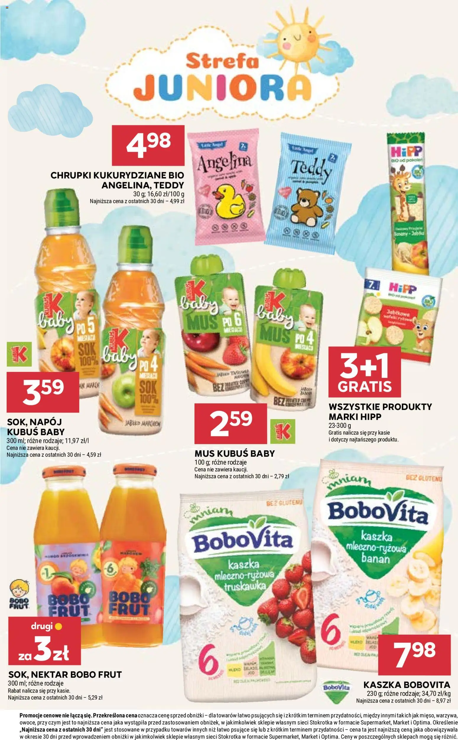 Stokrotka gazetka od 03.09.2026 | Strona: 54 | Produkty: Kaszka bobovita, Stokrotka, Banan, Warzywa
