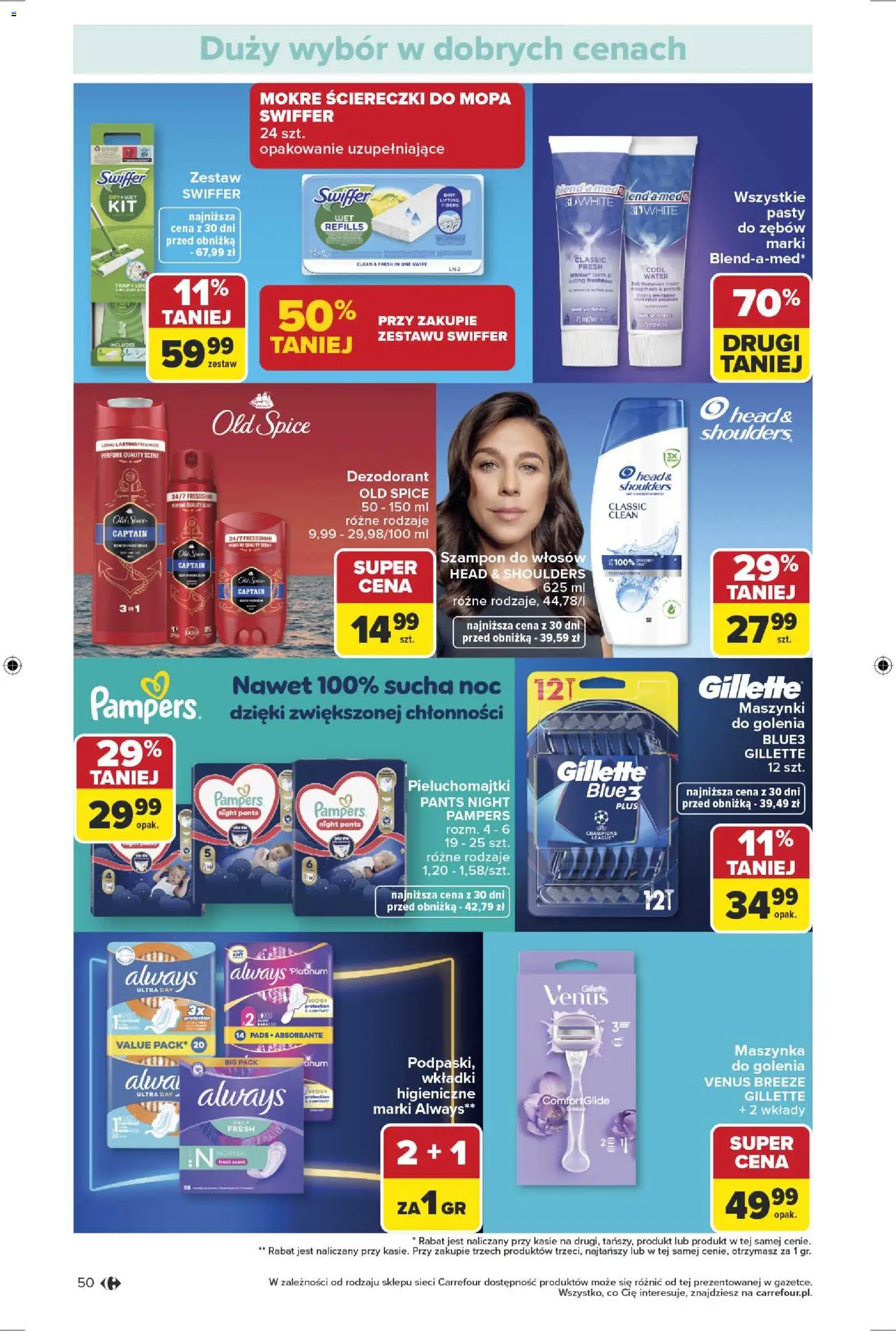 Carrefour gazetka od 13.04.2026 | Strona: 52 | Produkty: Gillette, Szampon, Dezodorant, Old spice