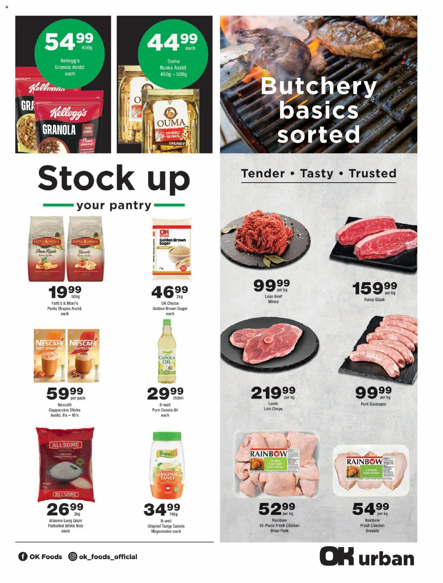 New OK Foods catalogue – valid from 15/07/2026 | Page: 3 | Products: Rice, Beef, Pasta, Mayonnaise