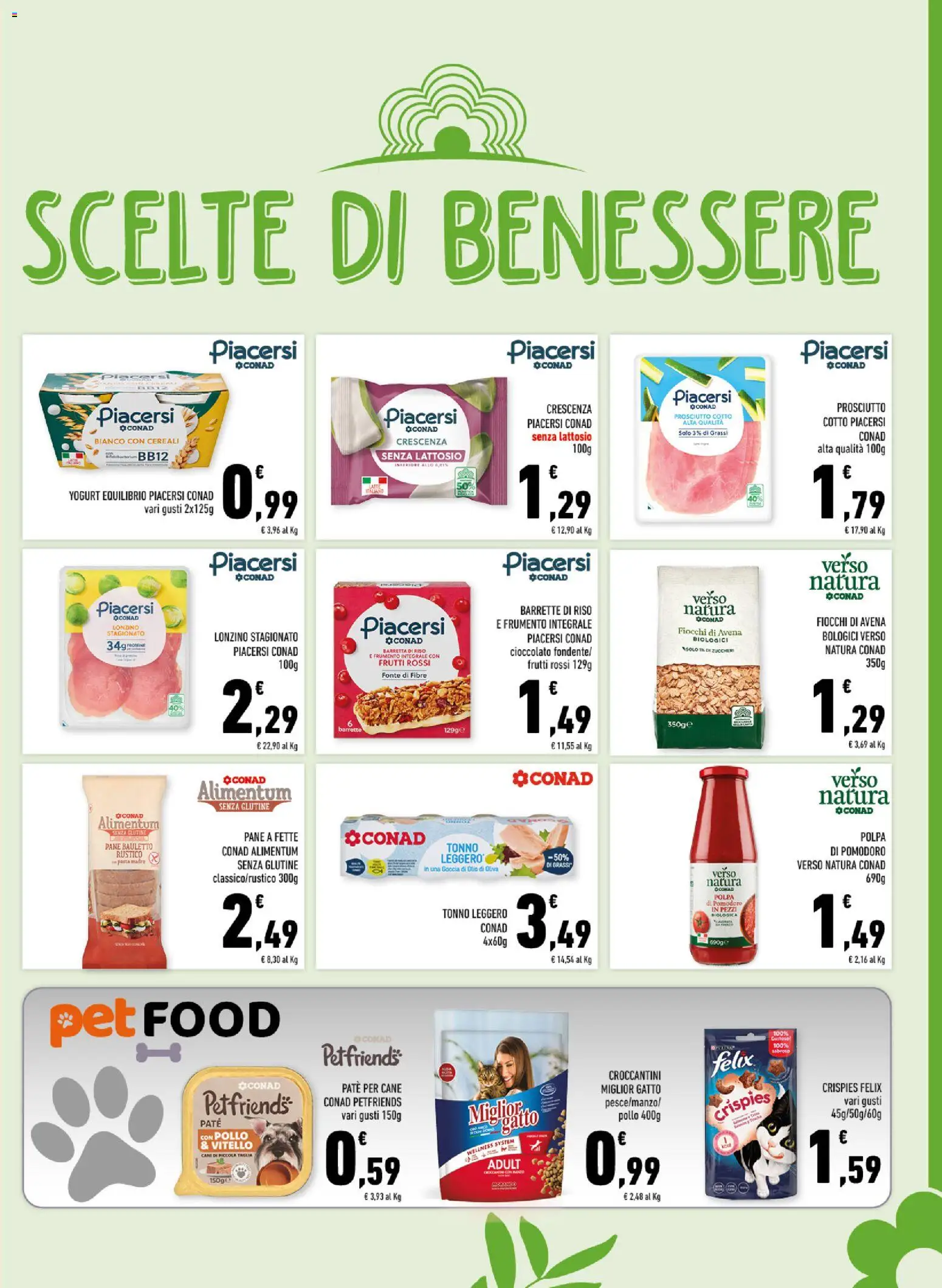 Volantino Conad del 29/07/2026 | Pagina: 9 | Prodotti: Yogurt, Riso, Cereali, Olio