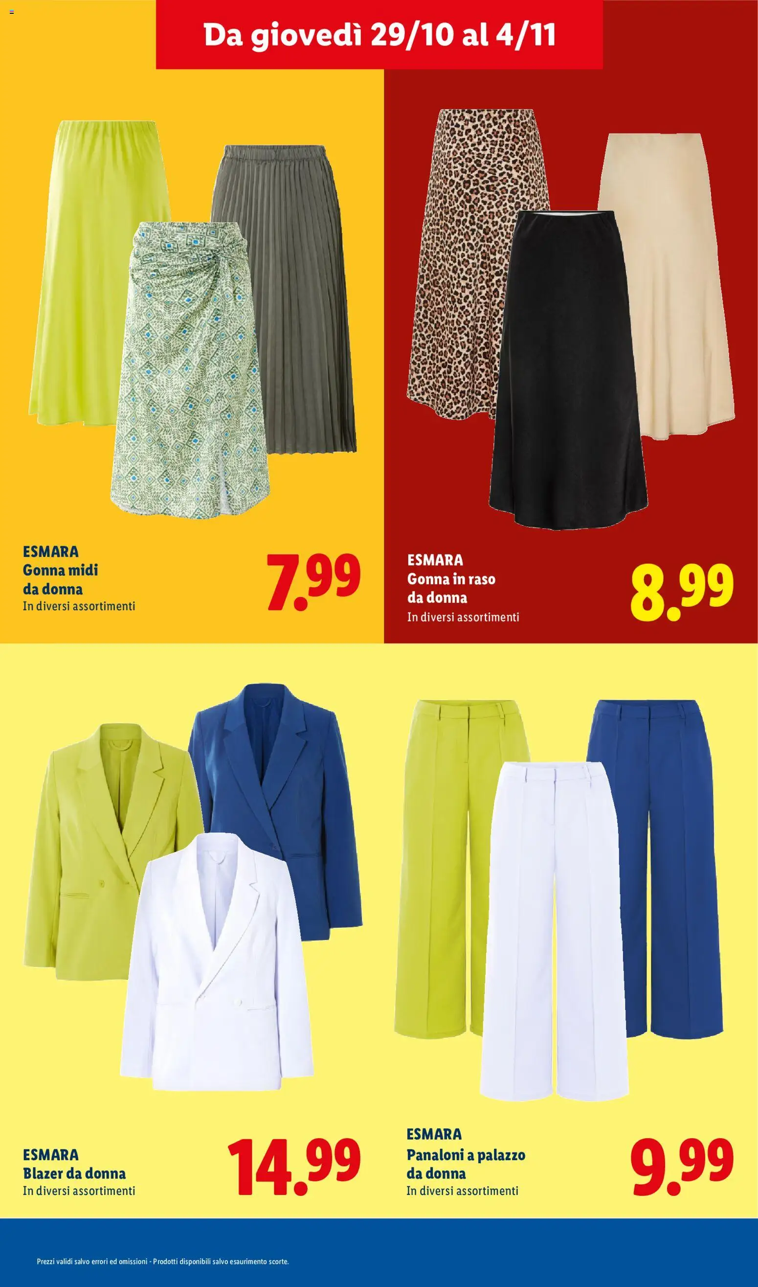 Volantino Lidl del 29/10/2026 | Pagina: 3 | Prodotti: Pantaloni, Gonna