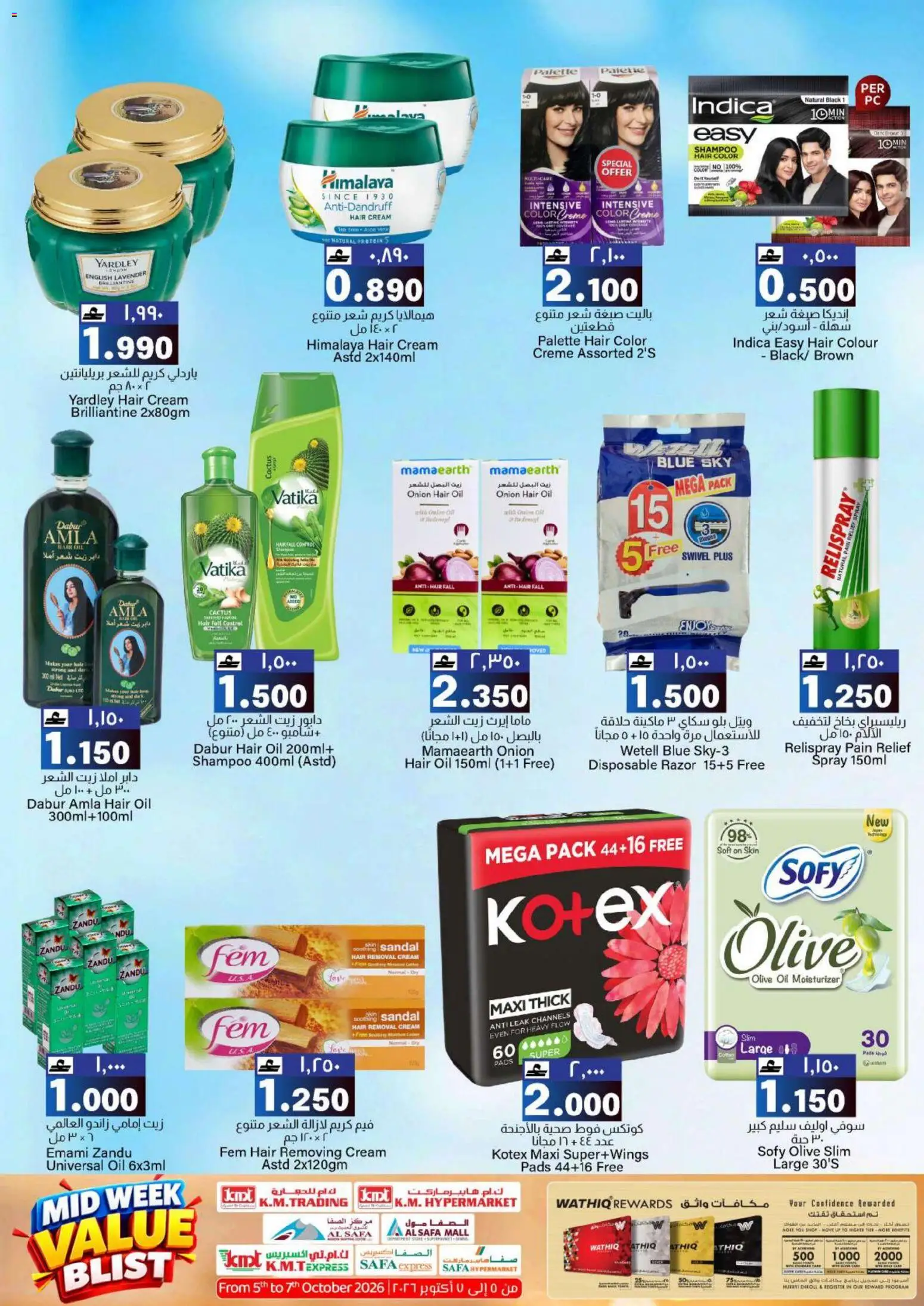 {H1} | Page: 22 | Products: Moisturizer, Pads, Hair oil, Hair colour