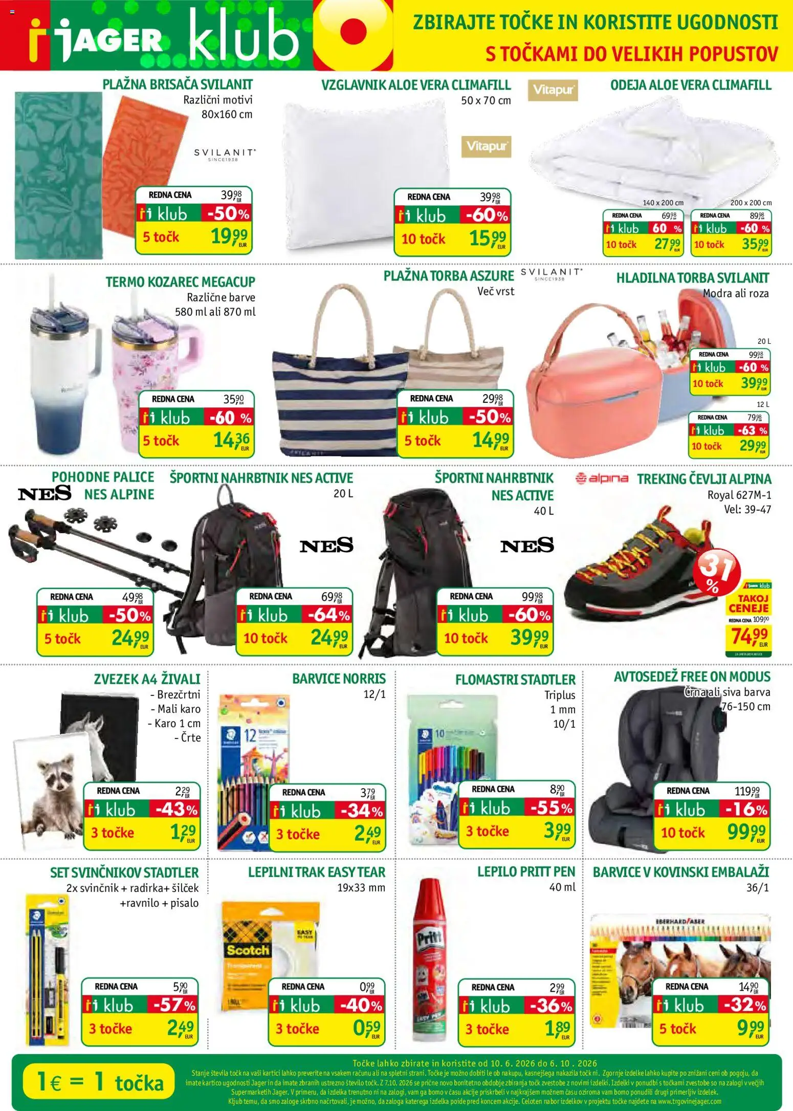 Novi Jager katalog ponudbe – veljaven od 19.08.2026 | Stran: 3 | Izdelki: Aloe Vera, Kozarec, Vzglavnik, Odeja