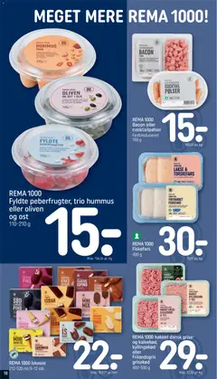 REMA 1000 Oliven og ost i olie, Vores oliven og ost i olie er god til en lille snack eller som tilbehør. gyldig fra 21.06.2026 | Side: 18