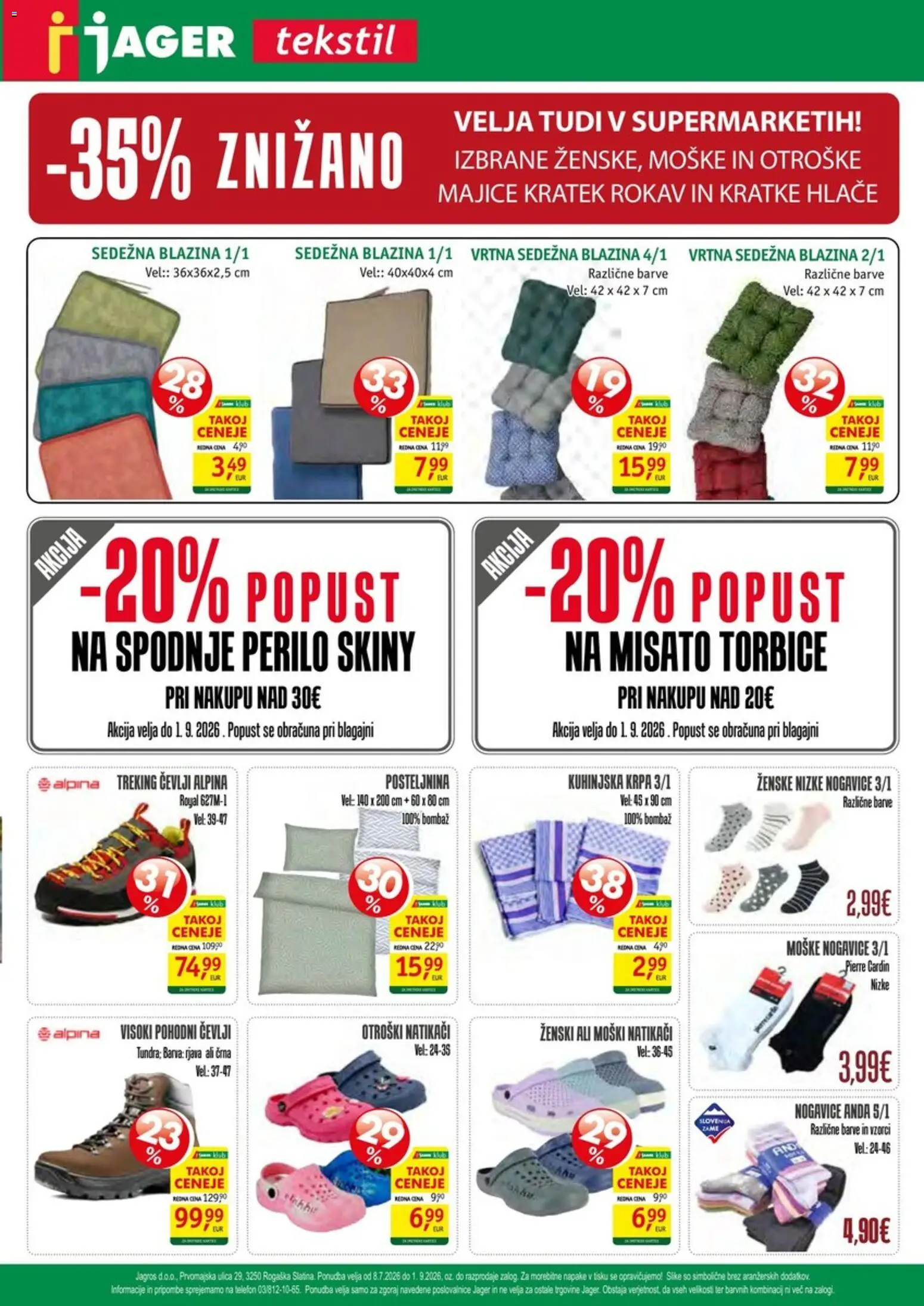 Novi Jager katalog ponudbe – veljaven od 08.07.2026 | Stran: 9 | Izdelki: Telefon, Spodnje perilo, Nogavice, Natikaci