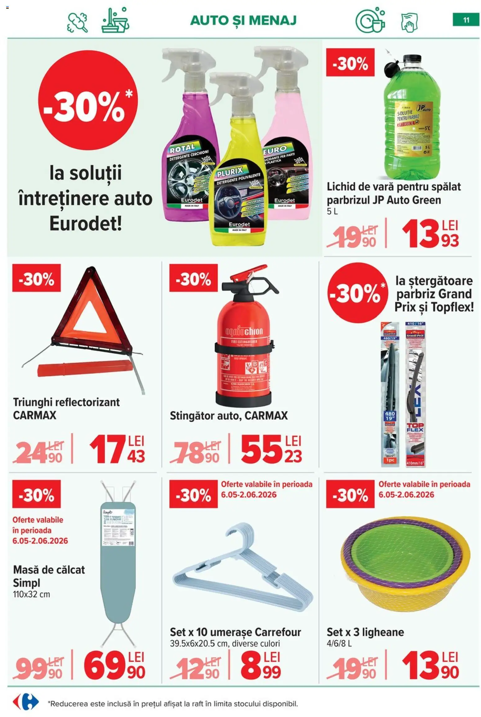 Noul catalog Carrefour – valabil de la 06.05.2026 | Pagină: 12 | Produse: Raft, Masă, Masă de călcat