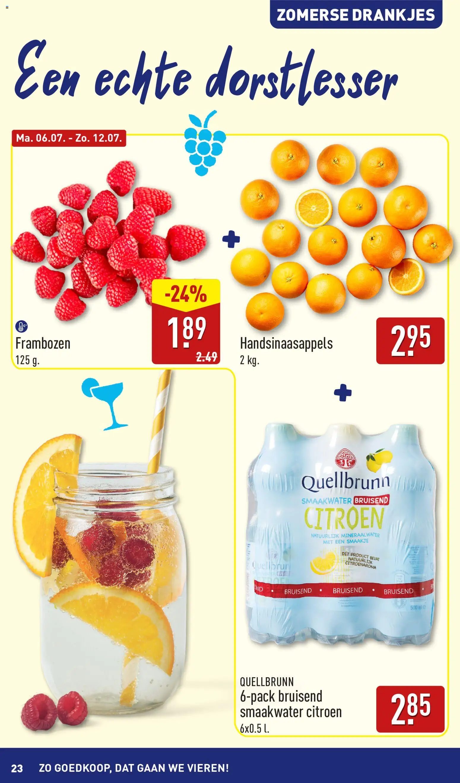 {H1} | Pagina: 23 | Producten: Citroen, Festék, Mineraalwater, Frambozen