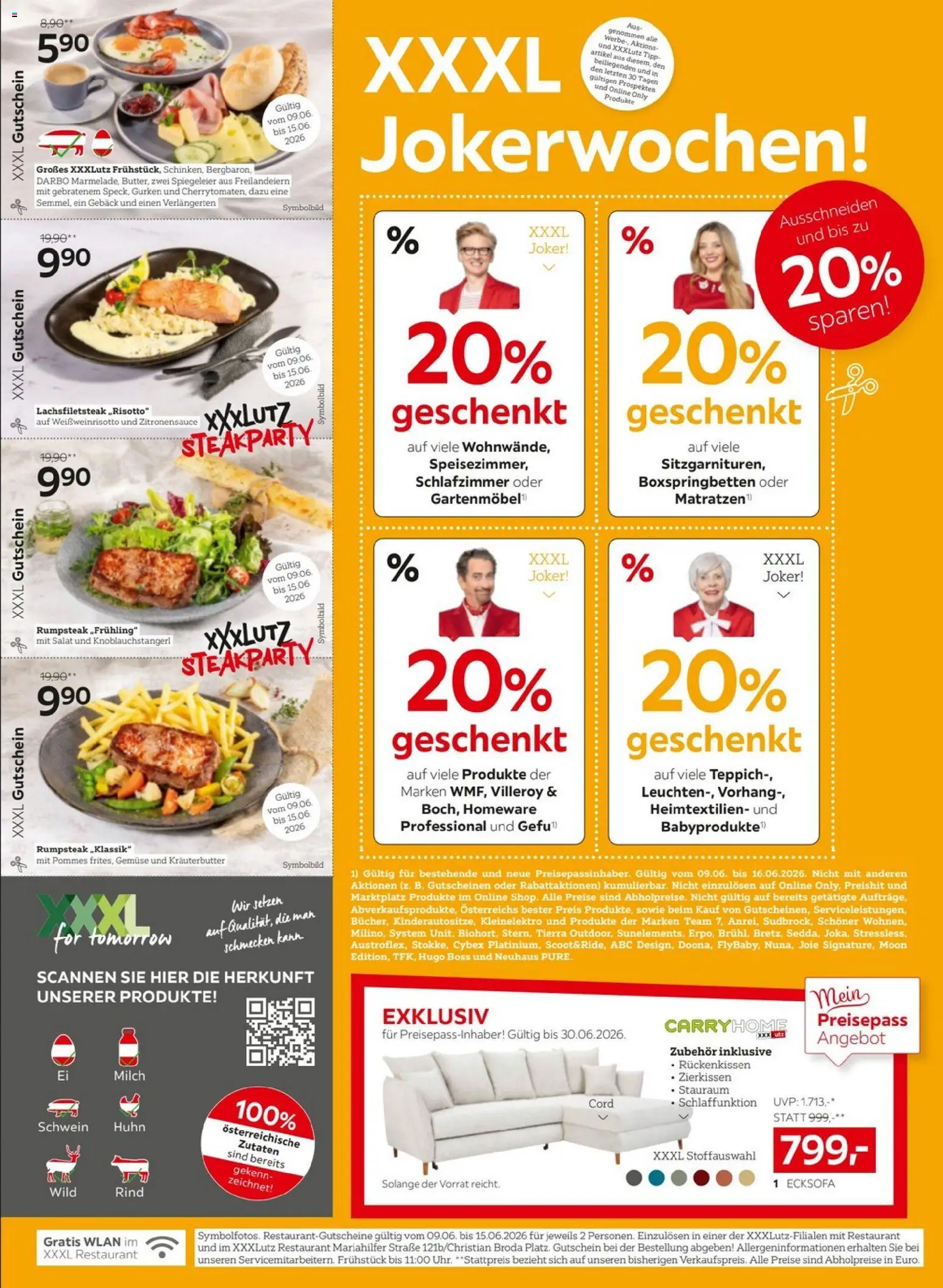 XXXLutz Prospekt aktuell gültig ab 09.06.2026 | Seite: 2 | Produkte: Gurken, Salat, Gemüse, Milch