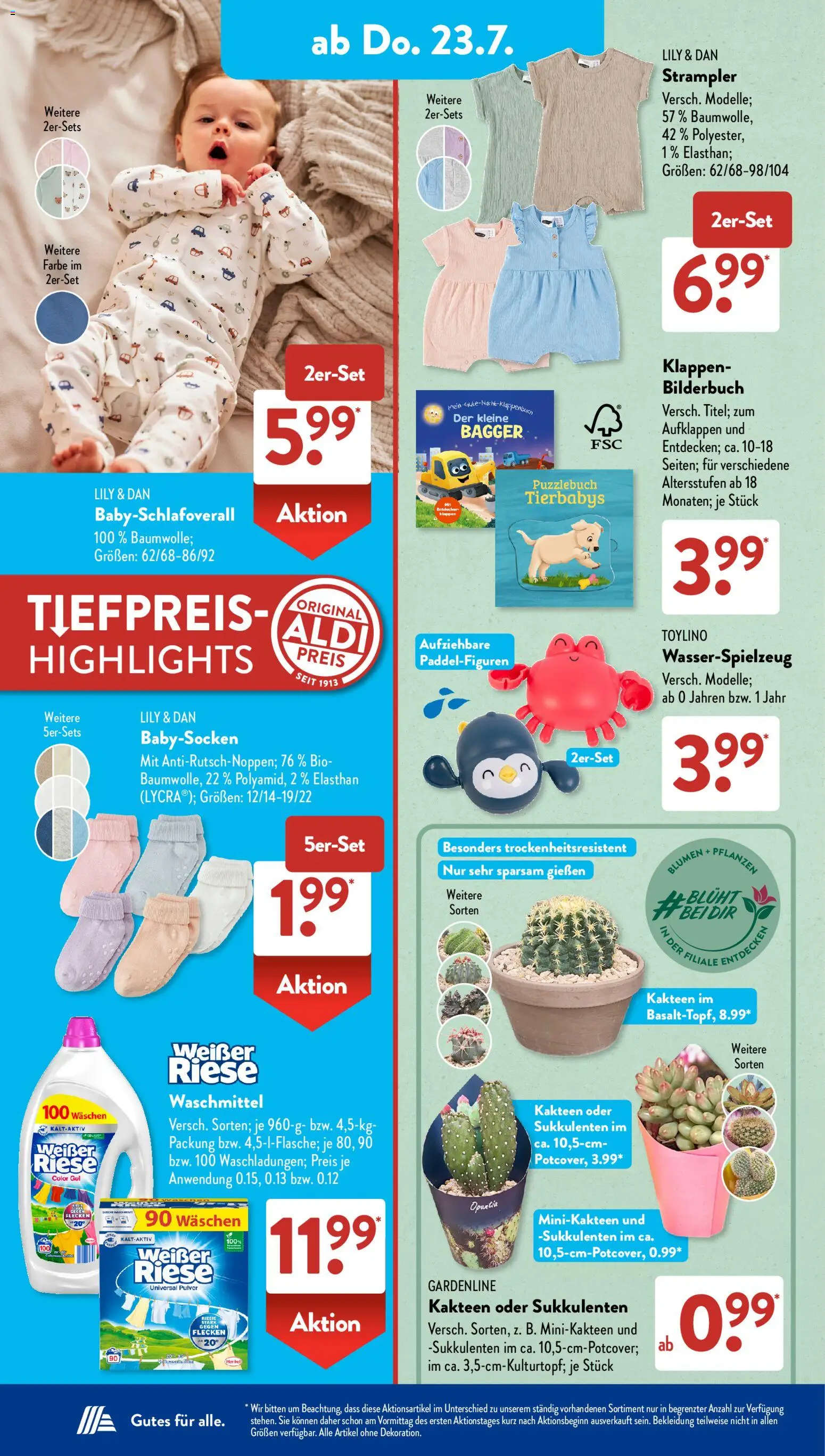 Aldi Süd Prospekt – gültig ab 20.07.2026 | Seite: 11 | Produkte: Blumen, Waschmittel, Bekleidung