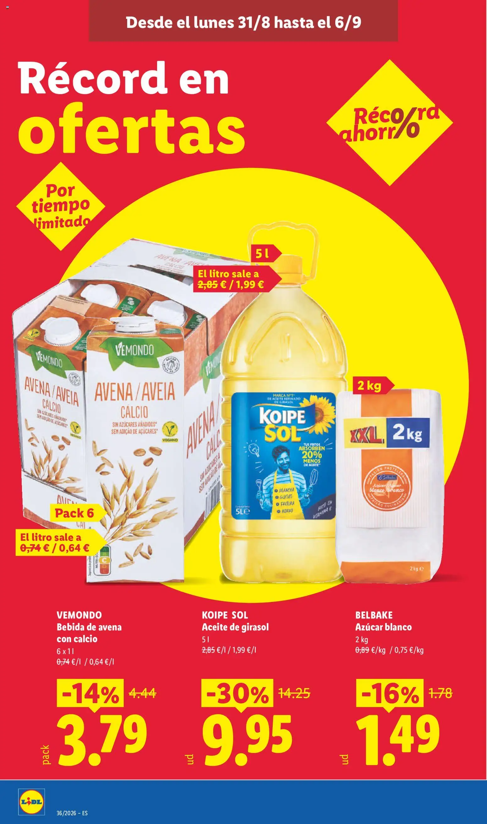 Lidl folleto │ válido desde el 31/08/2026 | Página: 10 | Productos: Aceite, Aceite de girasol, Bebida de avena, Plancha