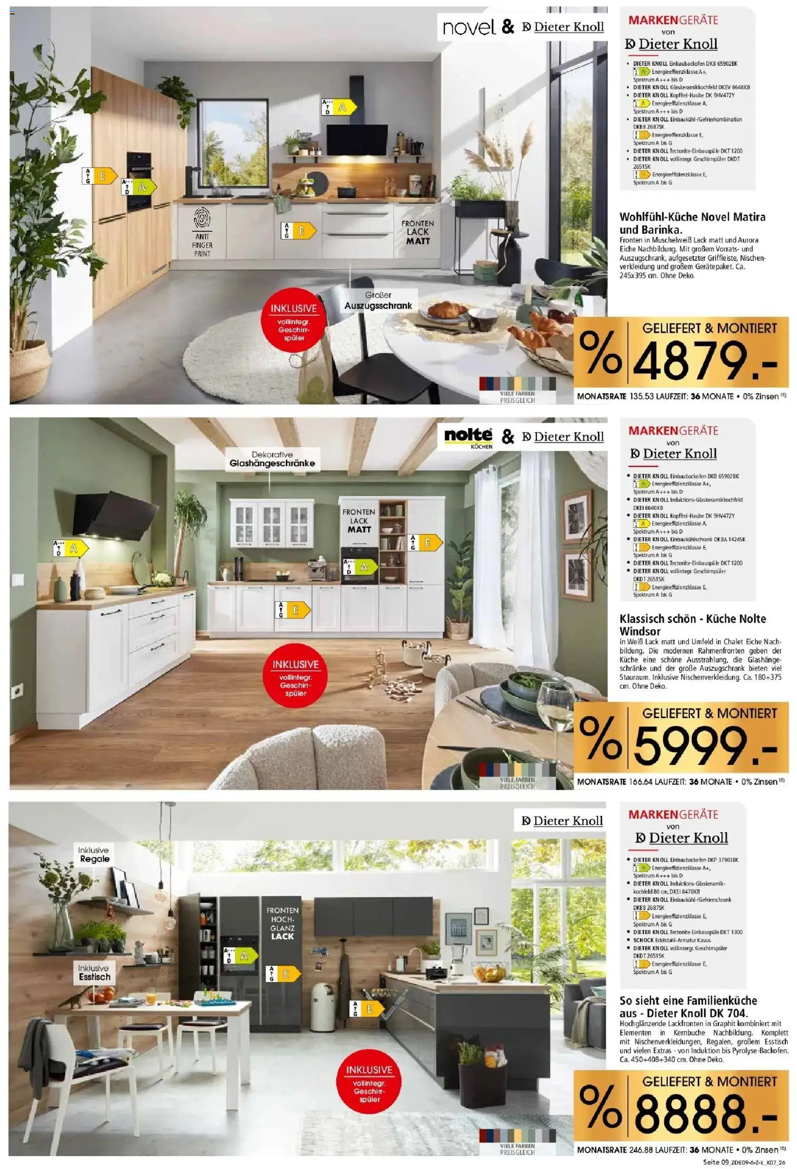 Zurbrüggen Küchen für ihr Zuhause – gültig ab 12.09.2026 | Seite: 9 | Produkte: Esstisch, Küche, Kühlschrank, Backofen