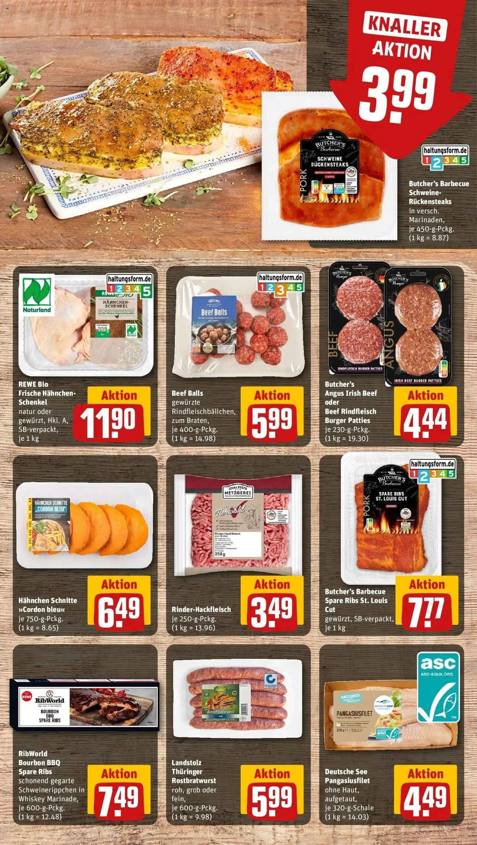 Rewe Prospekt Berlin / Mitte – gültig ab 05.07.2026 | Seite: 9 | Produkte: Spare ribs, Burger, Rindfleisch, Whiskey