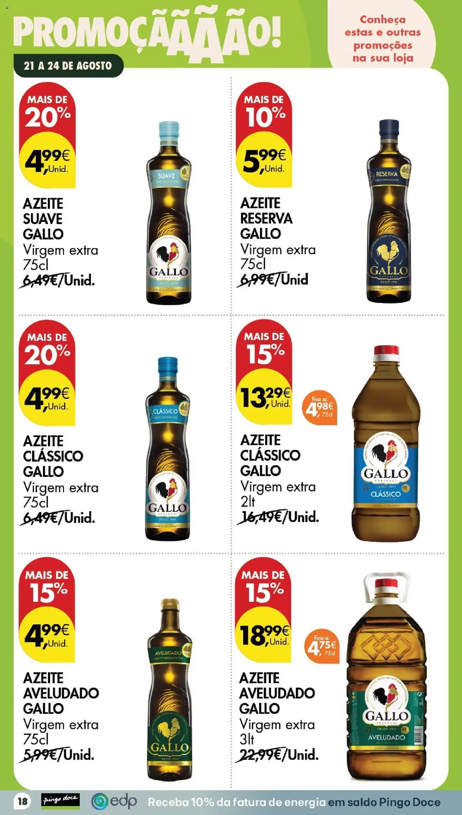 Pingo Doce Poupe este Fim de Semana │ válido de 21/08/2026 | Página: 18 | Produtos: Azeite, Azeite virgem extra