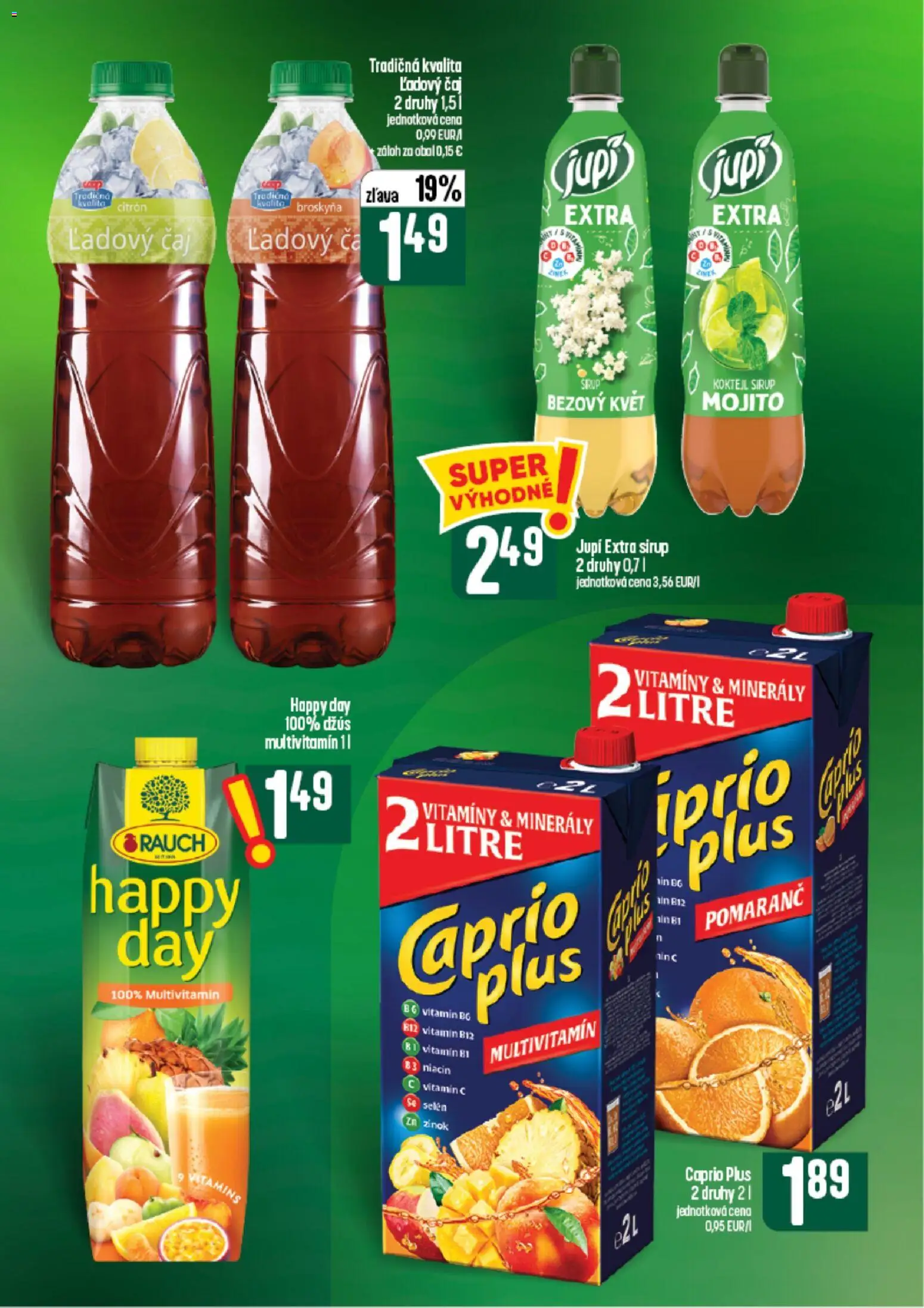 Nové COOP Jednota akcie – leták je platný od 26.08.2026 | Strana: 51 | Produkty: Multivitamín, Džús, Čaj, Ľadový čaj