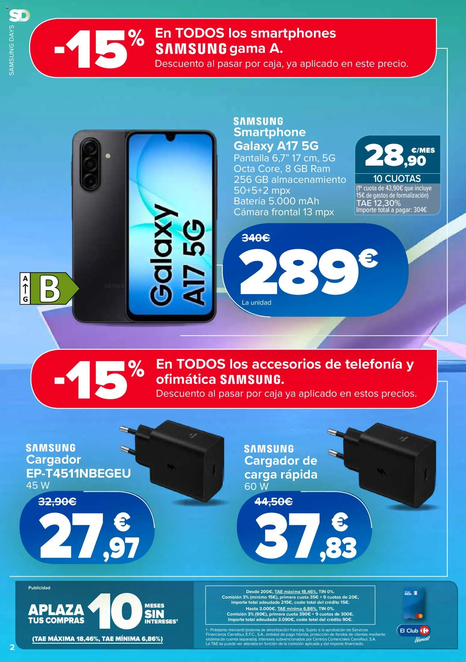 Carrefour Samsung Days │ válido desde el 03/08/2026 | Página: 2 | Productos: Smartphone, Cámara, Caja, Batería