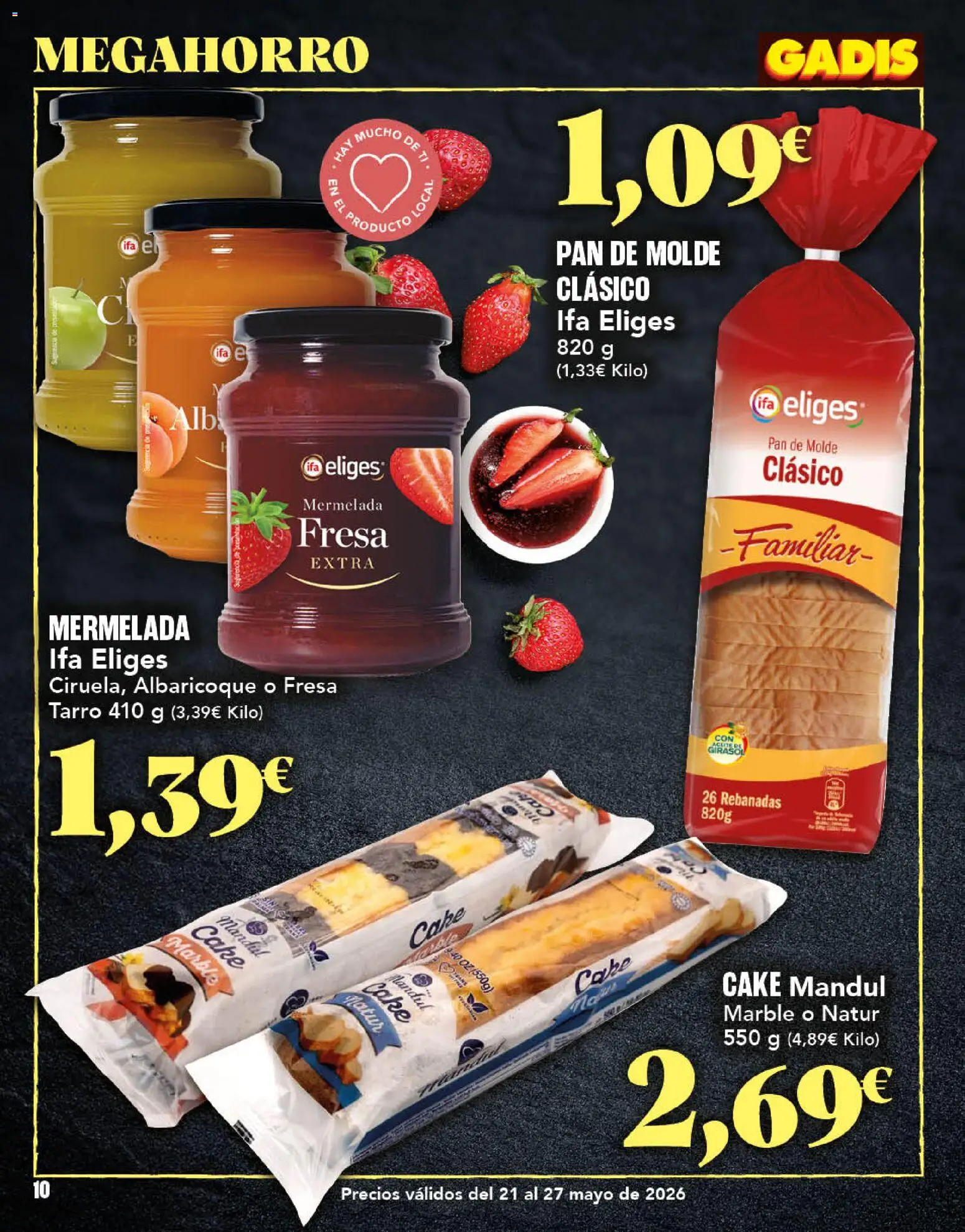 Gadis - folleto │ válido desde el 21.05.2026 | Página: 10 | Productos: Aceite, Pan, Pan de molde, Αποφλοιωτής σκόρδου