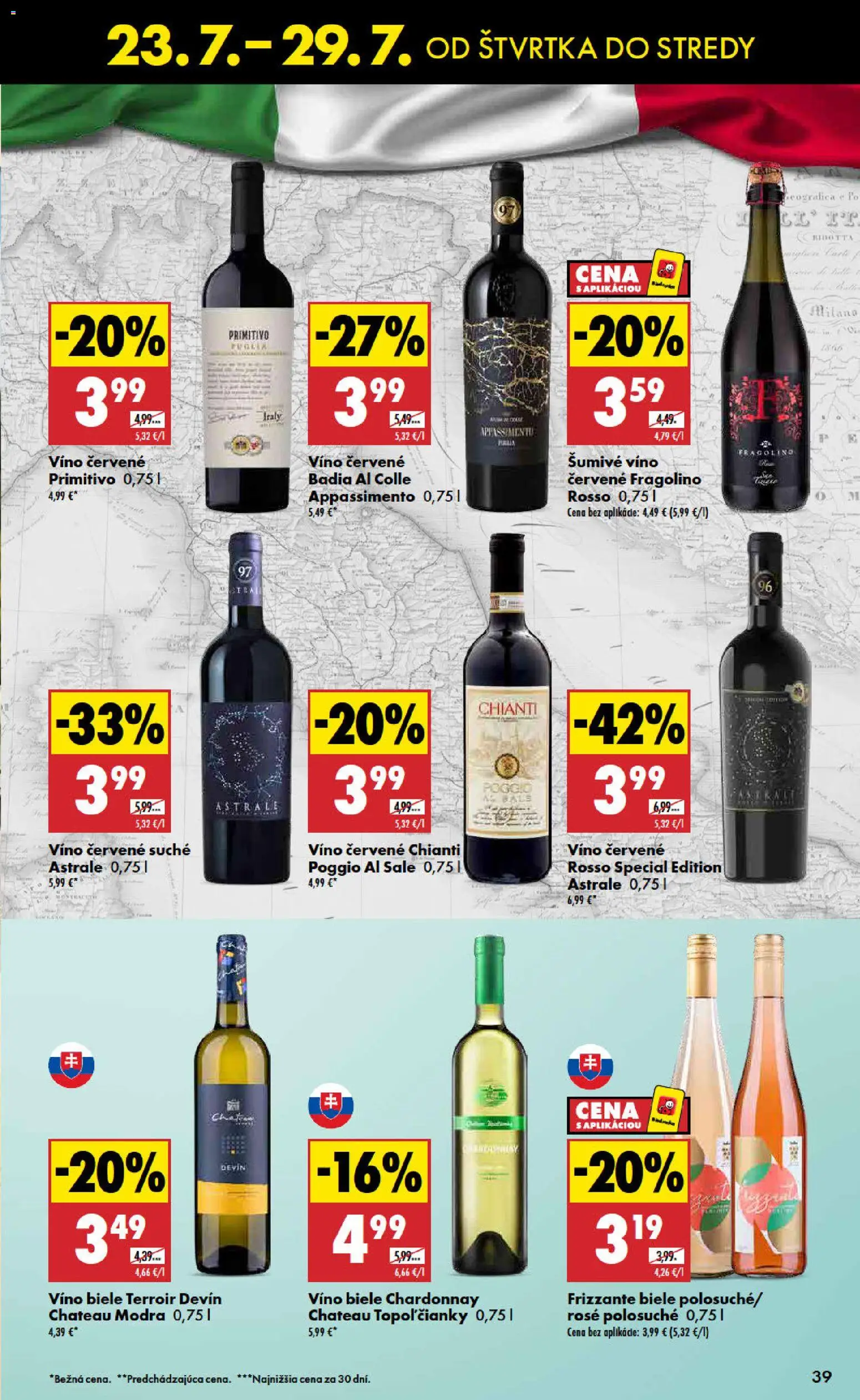 Nové Biedronka akcie – leták je platný od 23.07.2026 | Strana: 39 | Produkty: Víno, Červené víno, Šumivé víno