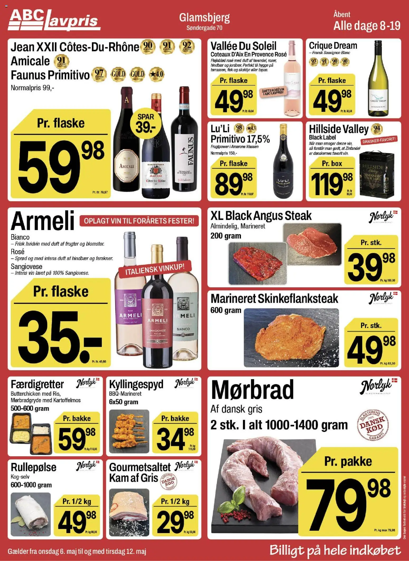 Abc Lavpris tilbudsavis – gyldig fra 06.05.2026 | Side: 6 | Produkter: Duft, Vin, Fisk, Hindbær