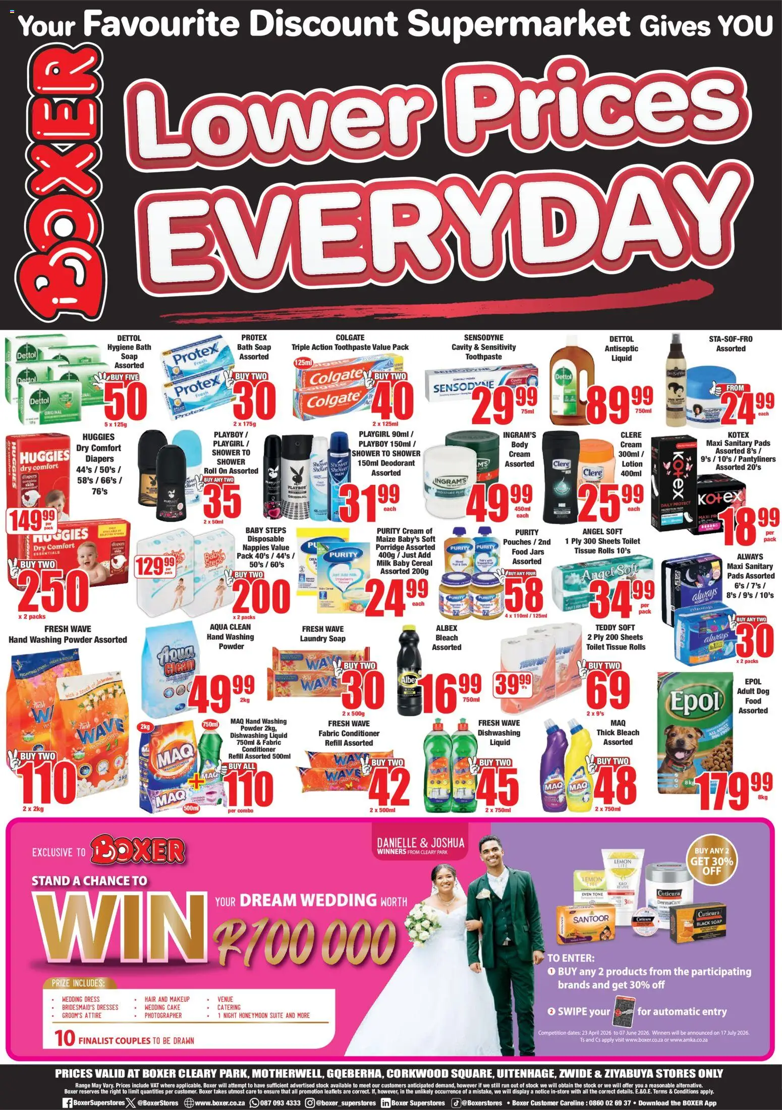 New Boxer catalogue – valid from 11.05.2026 | Page: 8 | Products: Milk, Washing powder, Paper, Dog food