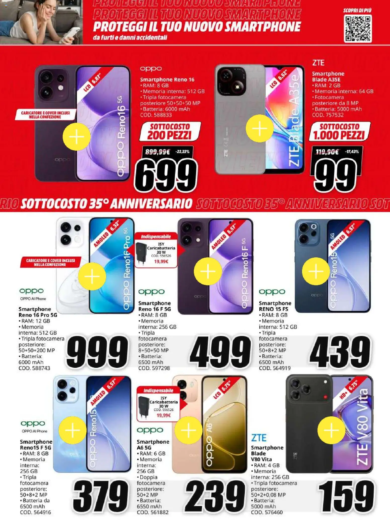 Volantino Media World del 06/10/2026 | Pagina: 5 | Prodotti: Smartphone, Fotocamera, Batteria