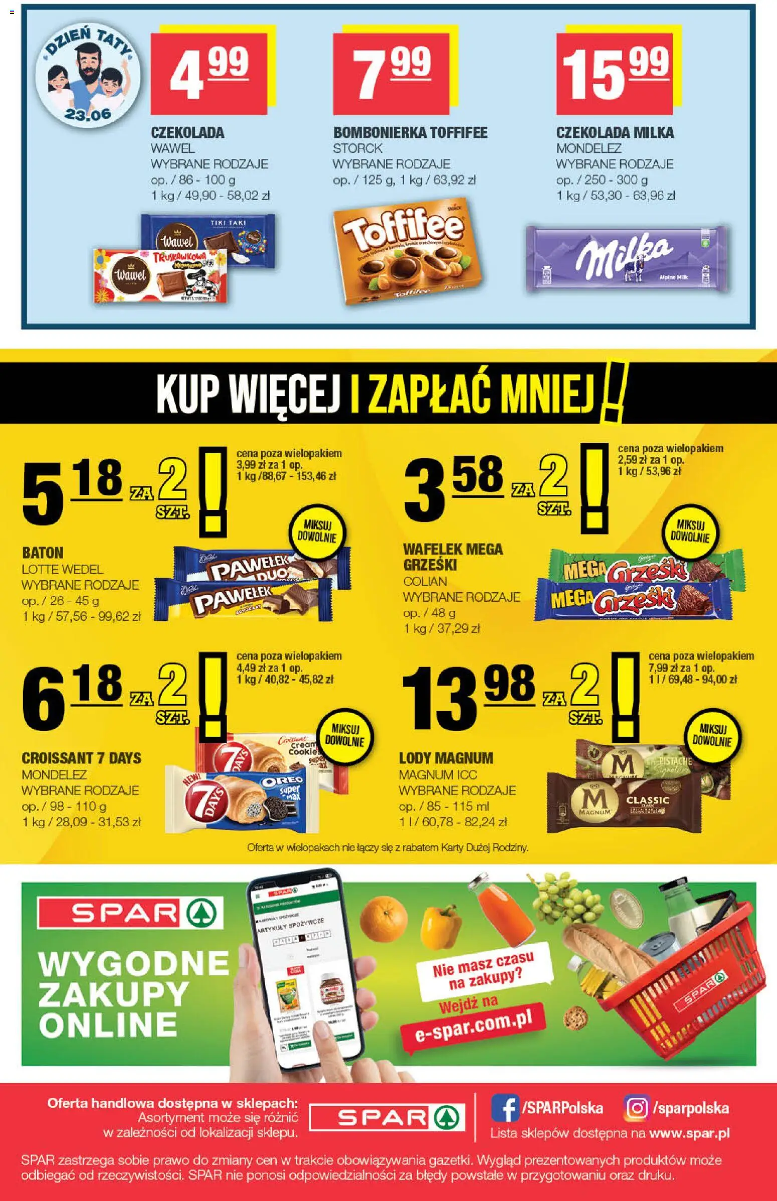 Spar gazetka od 17.06.2026 | Strona: 8 | Produkty: Czekolada milka, Milka, Baton, Czekolada