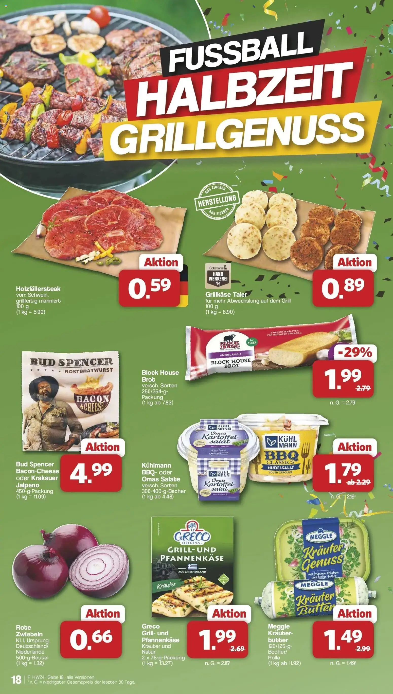 Famila Nordwest Wochenangebote – gültig ab 08.06.2026 | Seite: 18 | Produkte: Butter, Fußball, Zwiebeln, Knoblauch